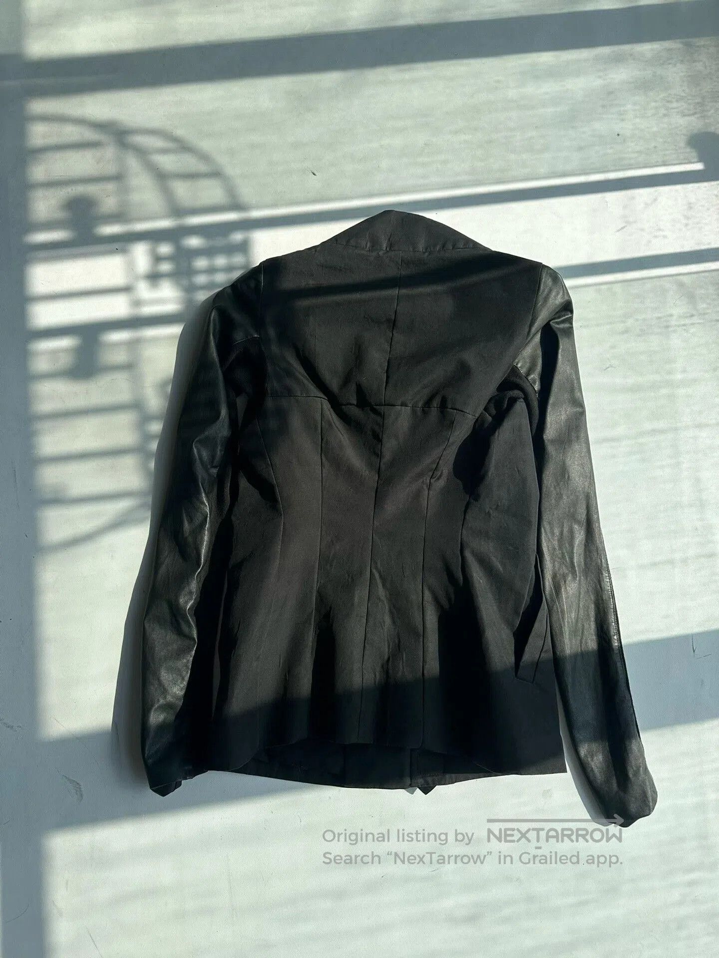 Rick Owens Rick Owens Women's Low Neck Leather Jacket. Size M / US 6-8 / IT 42-44 - 2 Thumbnail