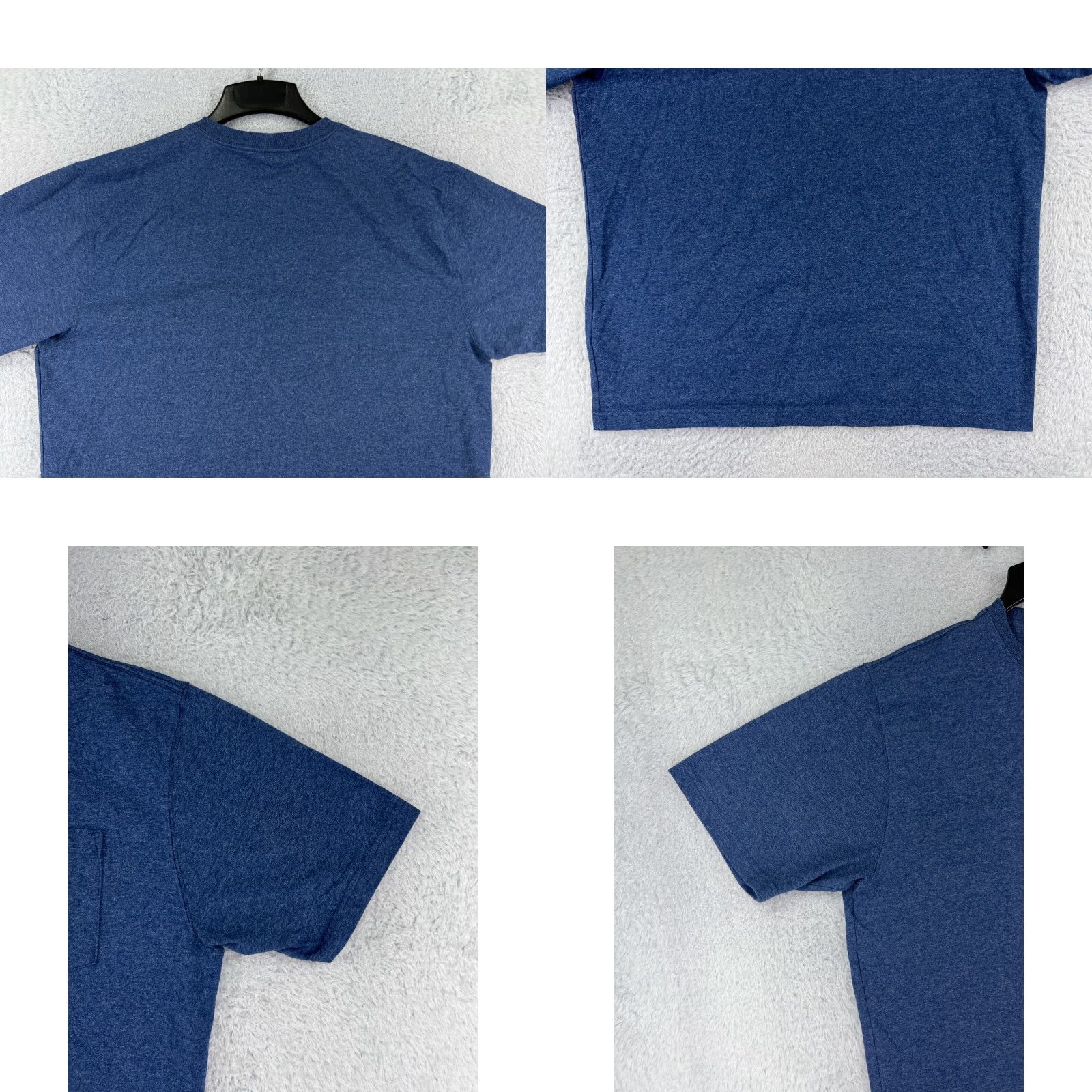 Carhartt Carhartt Shirt Mens Large Blue Crew Neck Pocket Cotton Blend Workwear Durable Size US L / EU 52-54 / 3 - 9 Thumbnail