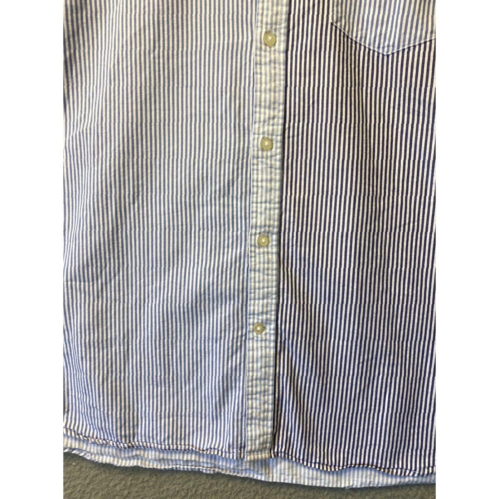 American Eagle Outfitters American Eagle Outfitters Button Down Shirt Mens XL Blue Striped Fit Long Sleeve Size US XL / EU 56 / 4 - 3 Thumbnail