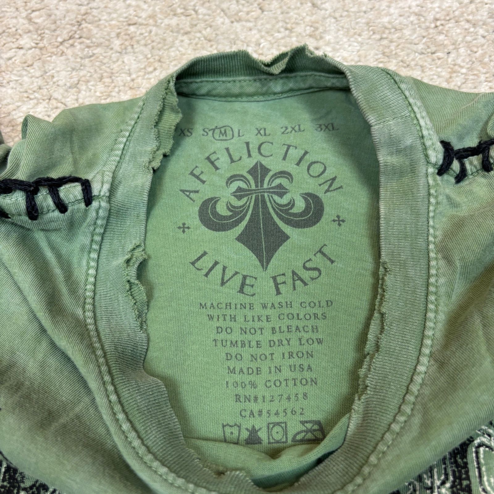 Affliction Affliction Seek and Destroy Stitched Grunge T Shirt Medium Size US M / EU 48-50 / 2 - 6 Thumbnail