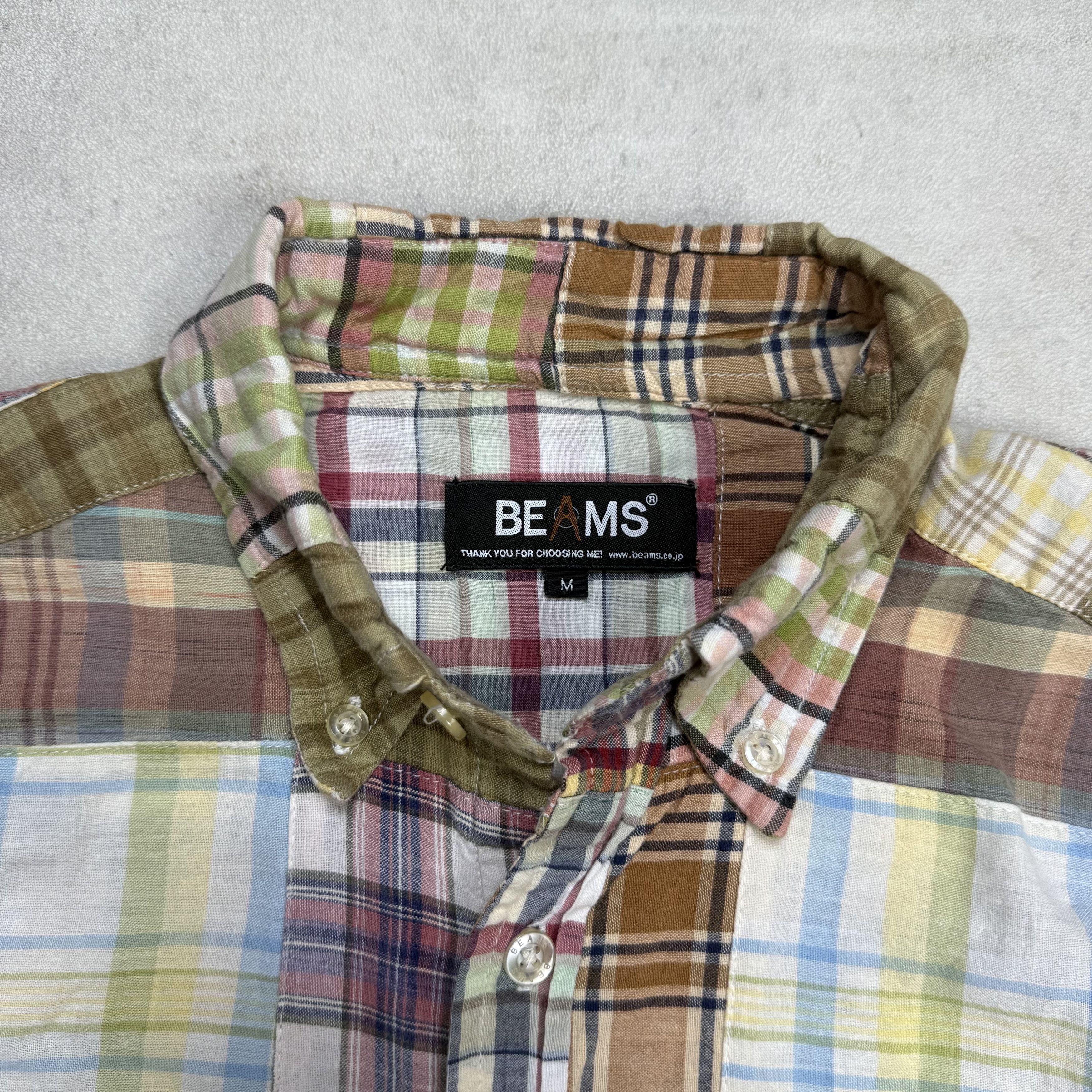 Beams Plus Beams Japan Patchwork Button Down Shirt Size US M / EU 48-50 / 2 - 5 Thumbnail