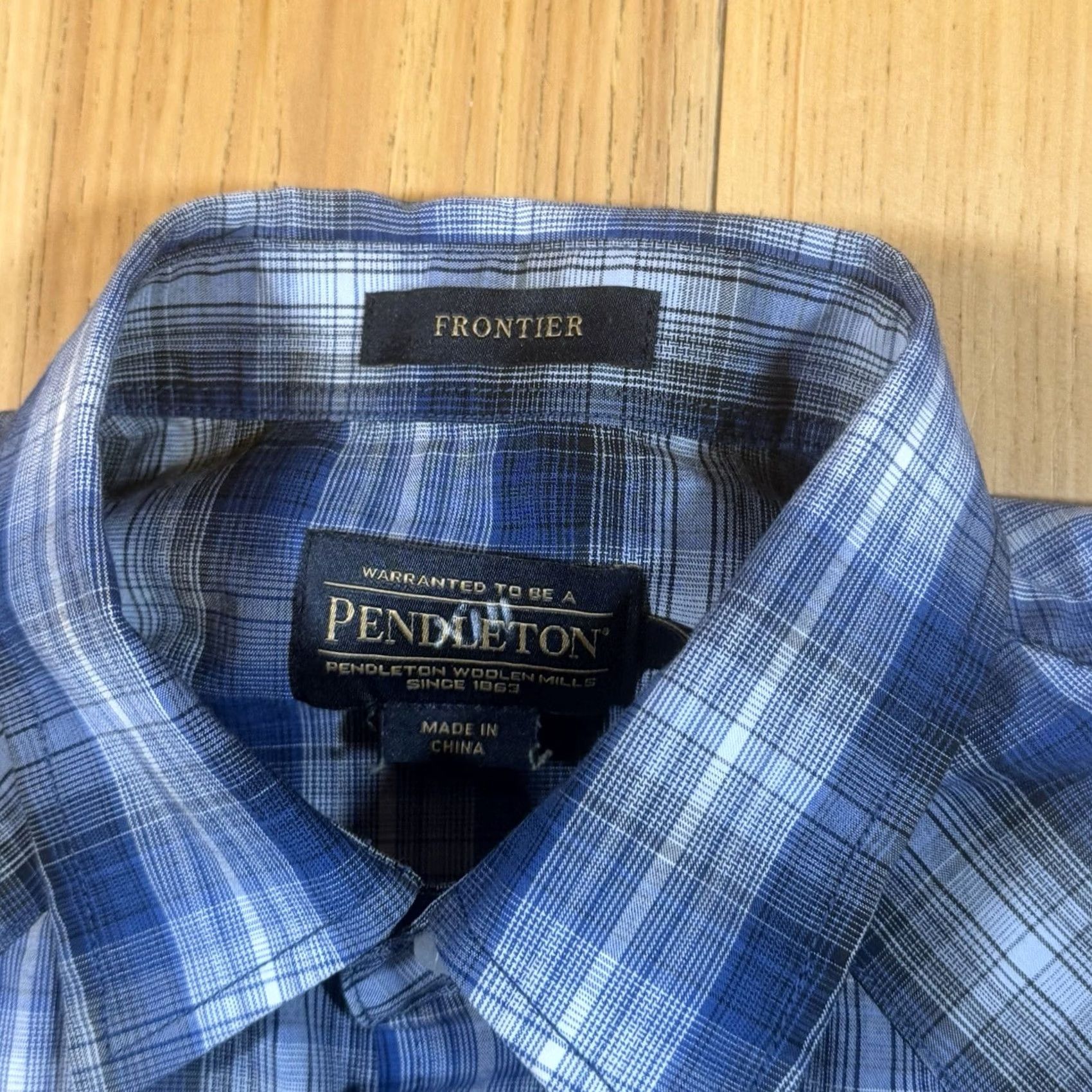 Pendleton Pendleton Western Shirt Mens Small Blue Plaid Pearl Snap Button-Down Shirt Size US S / EU 44-46 / 1 - 3 Thumbnail