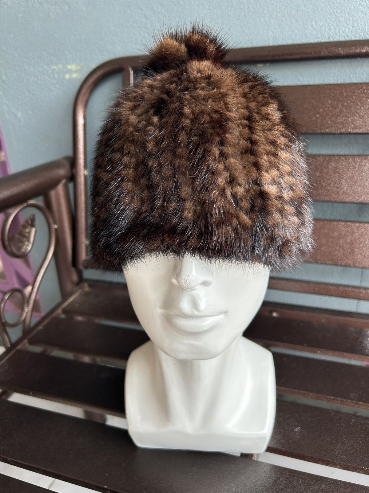 Japanese Brand × Kapital × Vintage Japanese Punk Bondage Style fur Beanie Hats Rare☠️☠️🎌 Size ONE SIZE - 4 Thumbnail
