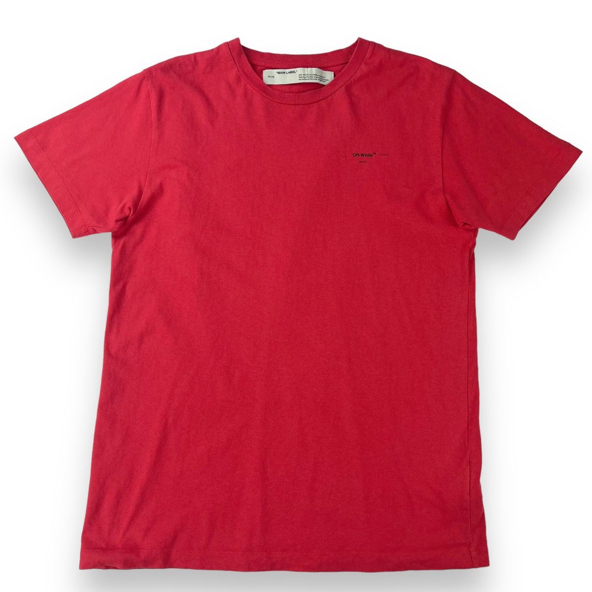 Off-White Off-White Mini Logo Red T Shirt Size US L / EU 52-54 / 3 - 2 Thumbnail