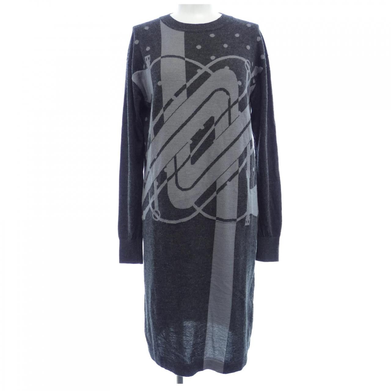 Hermes Hermes Hermes CLIC CLAC silk cashmere dress Textile Dresses DUTY FREE for USA Size ONE SIZE - 1 Thumbnail