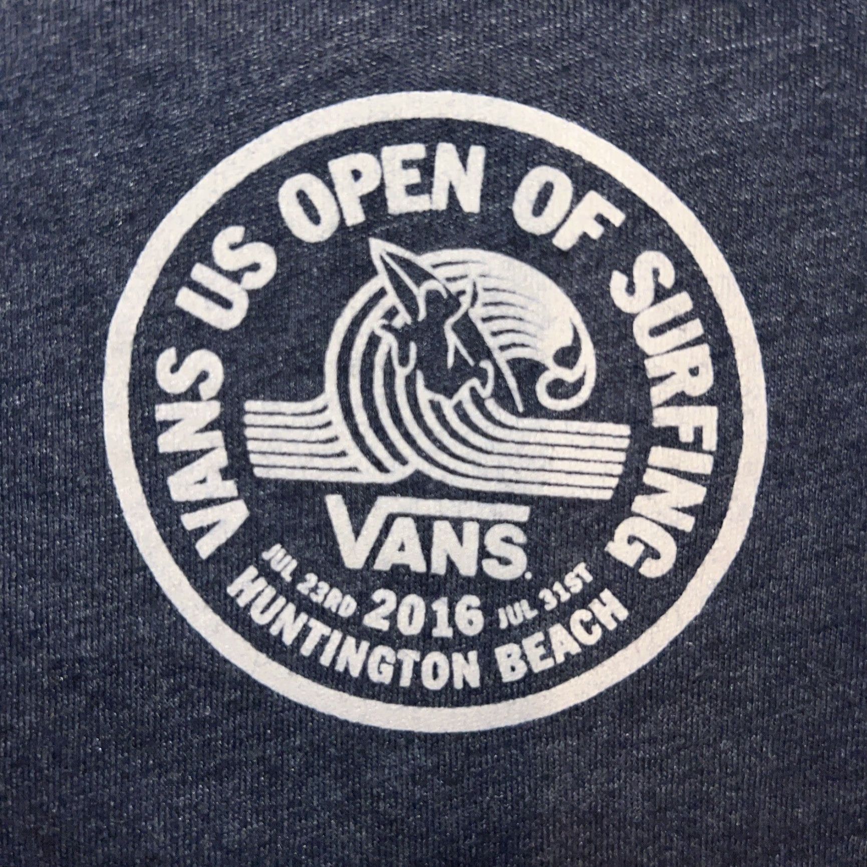 Vans VANS Shirt Men Small Blue 2016 WSL US Open of Surfing Huntington Beach CA Surfer Logo Crew Neck Short Sleeve Cotton Blend Knit Size US S / EU 44-46 / 1 - 3 Thumbnail