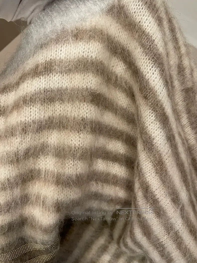Brunello Cucinelli Brunello Cucinelli Studded striped new wool sweater Size XL / US 12-14 / IT 48-50 - 7 Thumbnail