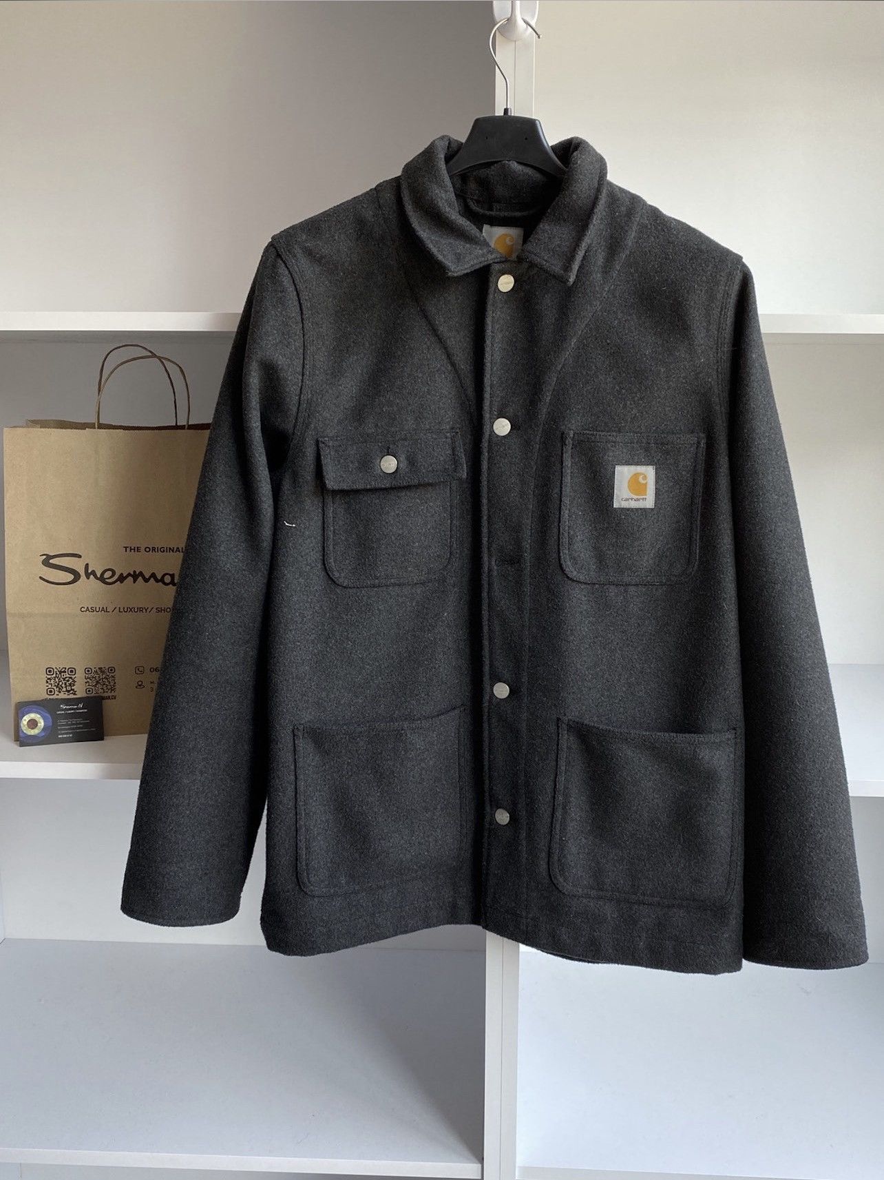 Carhartt × Vintage Vintage Carhartt wool jacket streetwear style Size US L / EU 52-54 / 3 - 2 Thumbnail