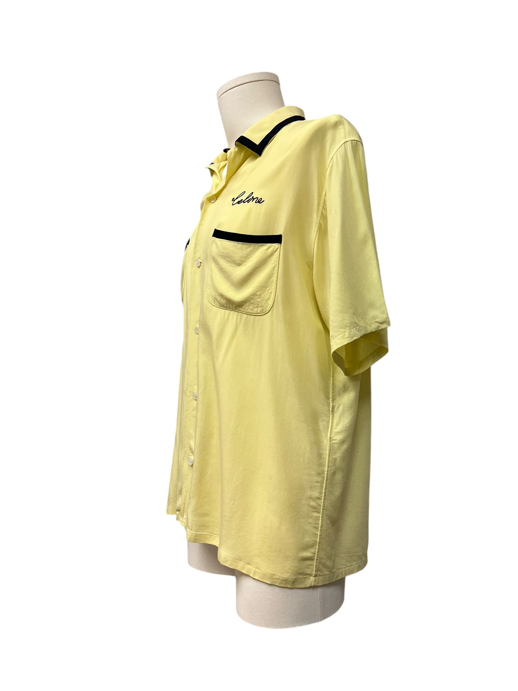 Celine Celine camp collar logo twill shirt Size US M / EU 48-50 / 2 - 4 Thumbnail