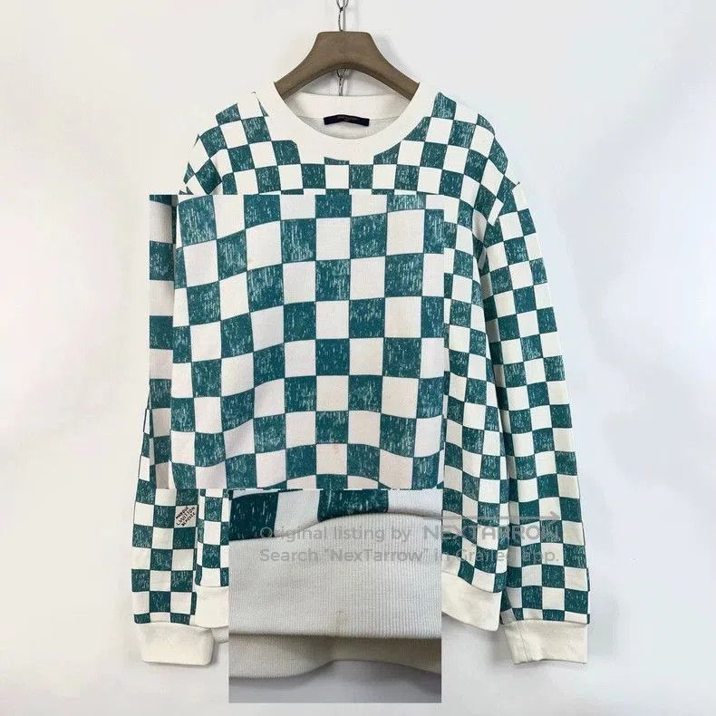 Louis Vuitton Louis Vuitton Checkerboard Fleece Sweatshirt. Size US XXL / EU 58 / 5 - 7 Thumbnail