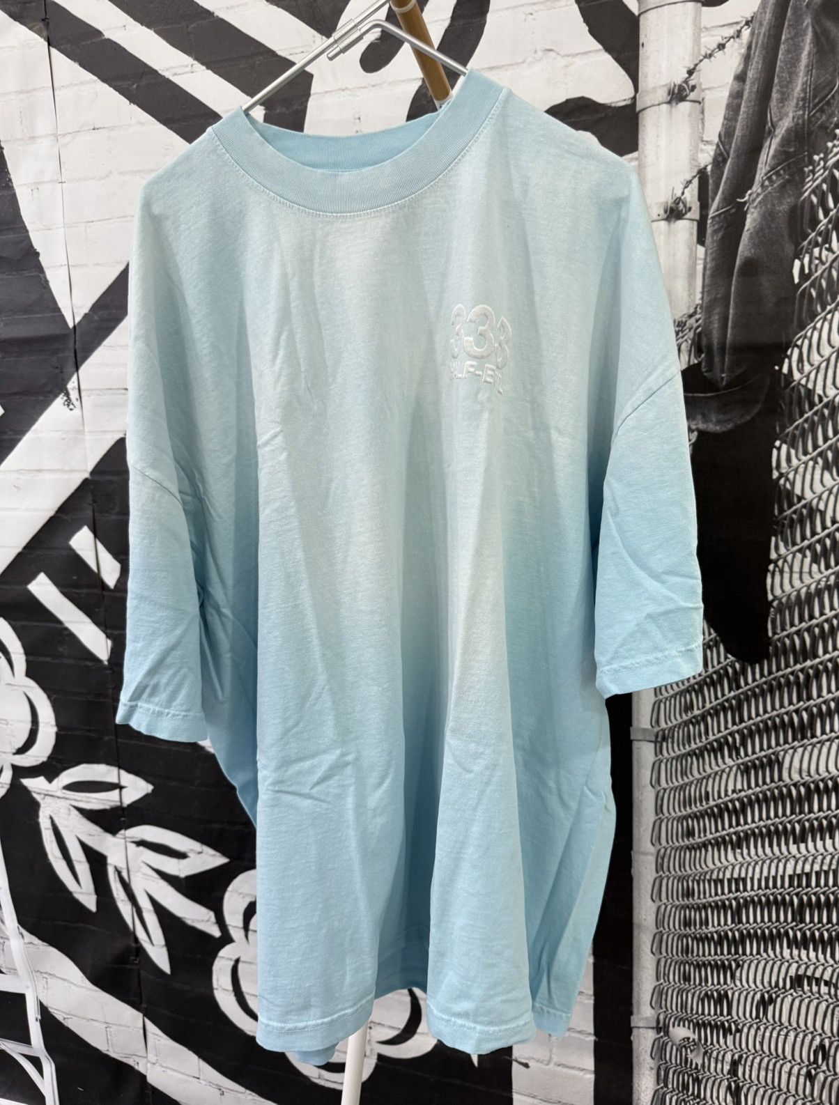 Half Evil ⚡️ Half Evil 333 Cloud Logo Vintage Blue Tee Size Large ⚡️ Size US L / EU 52-54 / 3 - 3 Thumbnail