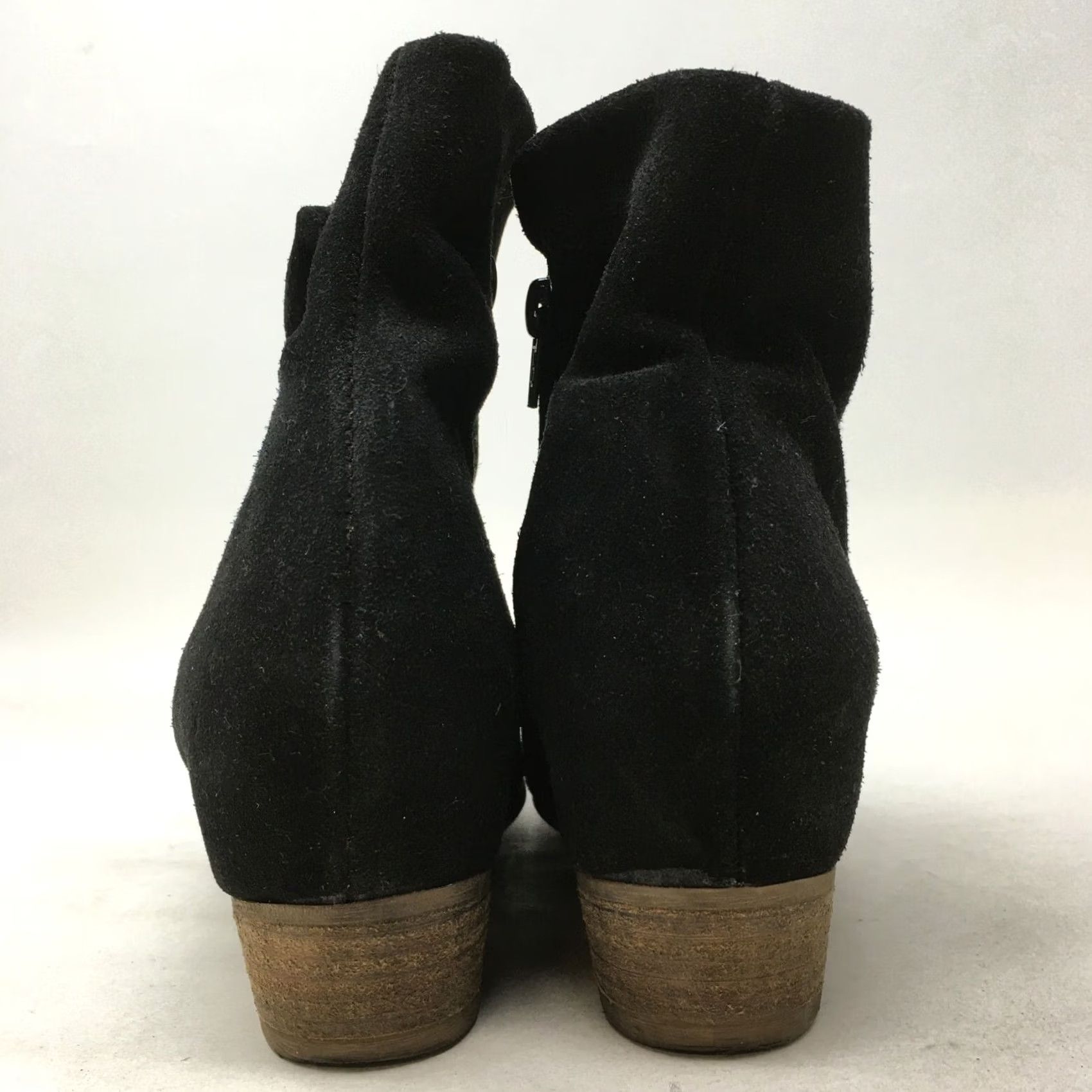 Bata Bata Boots Womens Ankle Booties Black Suede Block Heels Made In Italy 41 EU Size US 11 / IT 41 - 6 Thumbnail