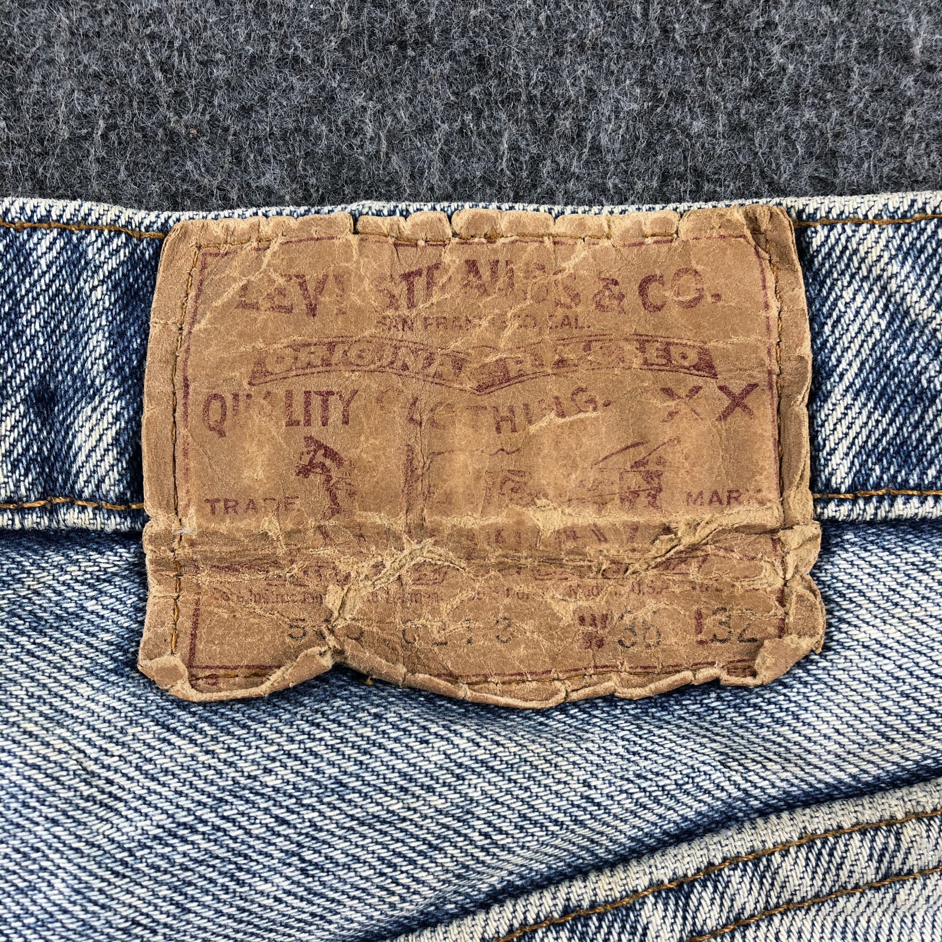 Levi's 90s Vintage Blue Wash Levis 505 Jeans-J2406 Size US 34 / EU 50 - 5 Thumbnail