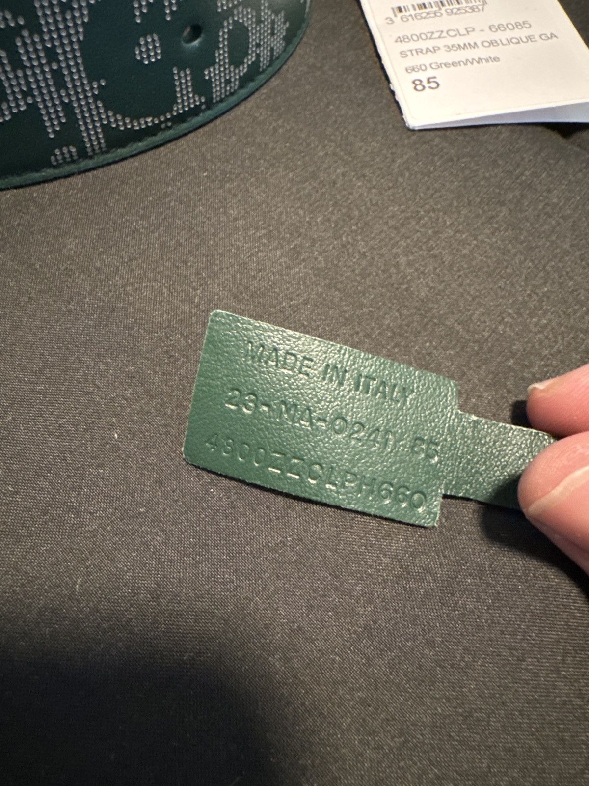 Dior DIOR Reversible Belt Strap “Forest Green” Size 34 - 4 Thumbnail