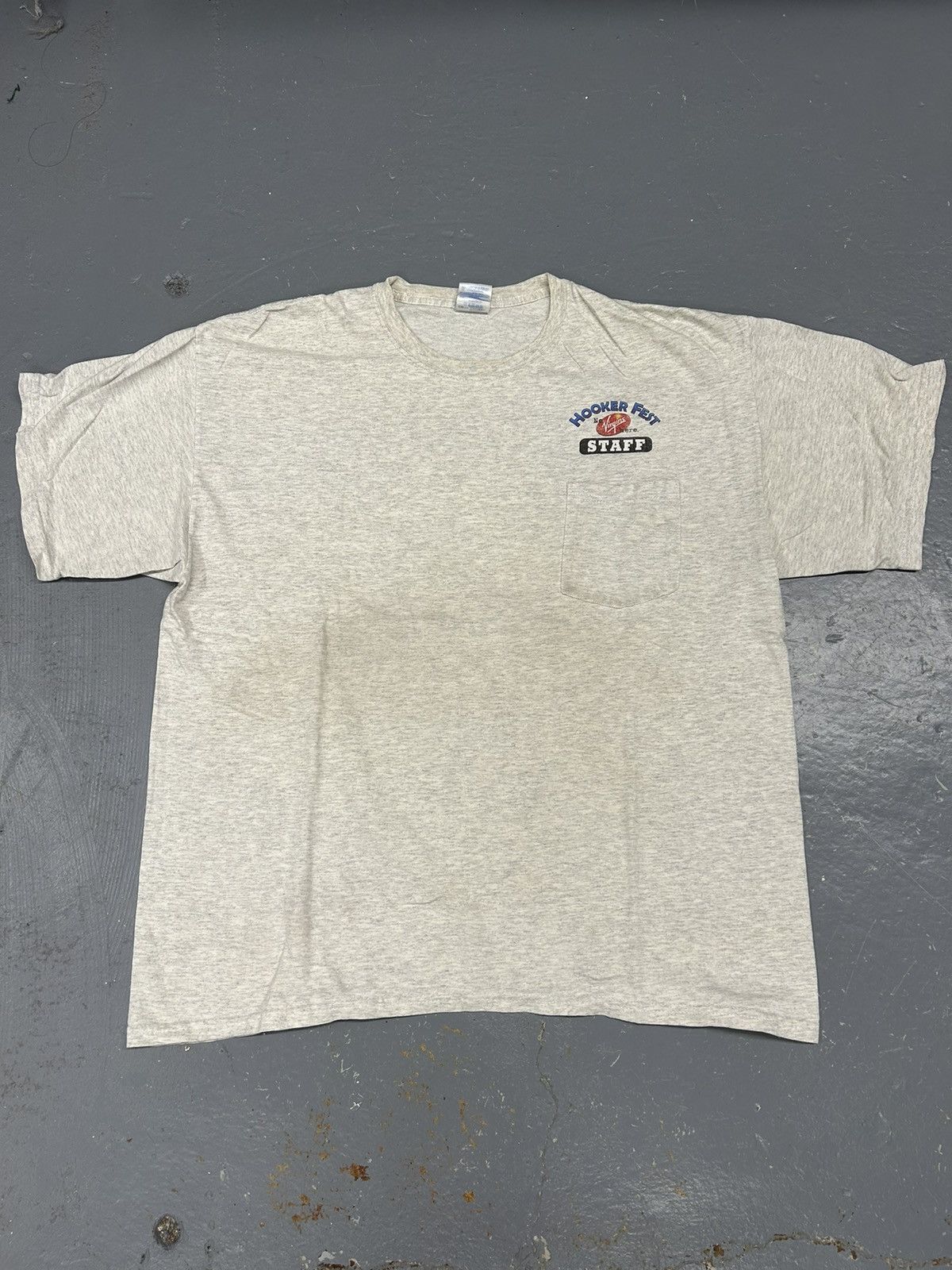 Vintage Crazy Vintage Y2K Essential Hooker Fest Humor Grey Tee Shirt Size US XL / EU 56 / 4 - 1 Thumbnail