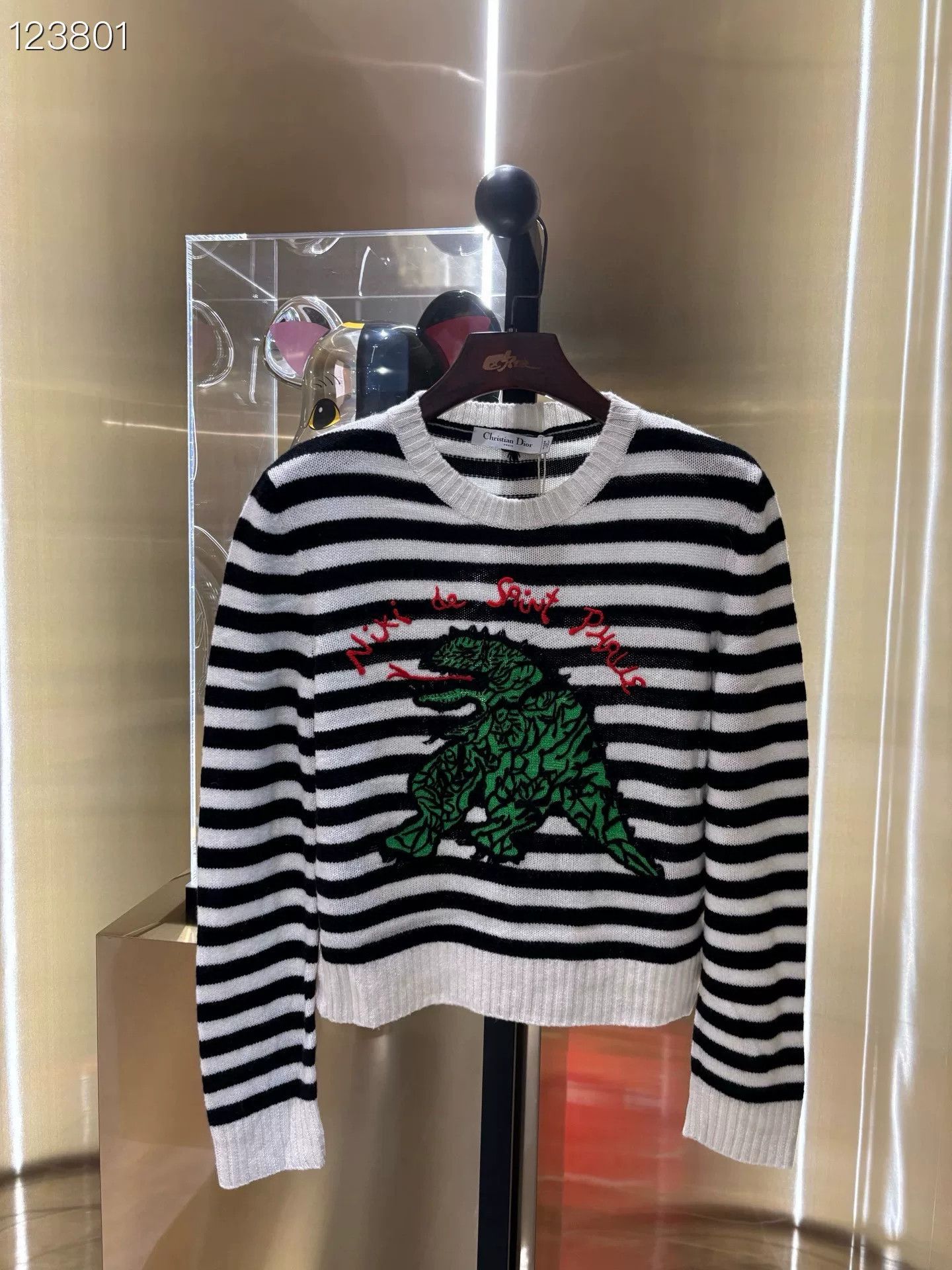 Dior Dior Black White Stripe Cashmere Knit Sweater Size S / US 4 / IT 40 - 1 Thumbnail