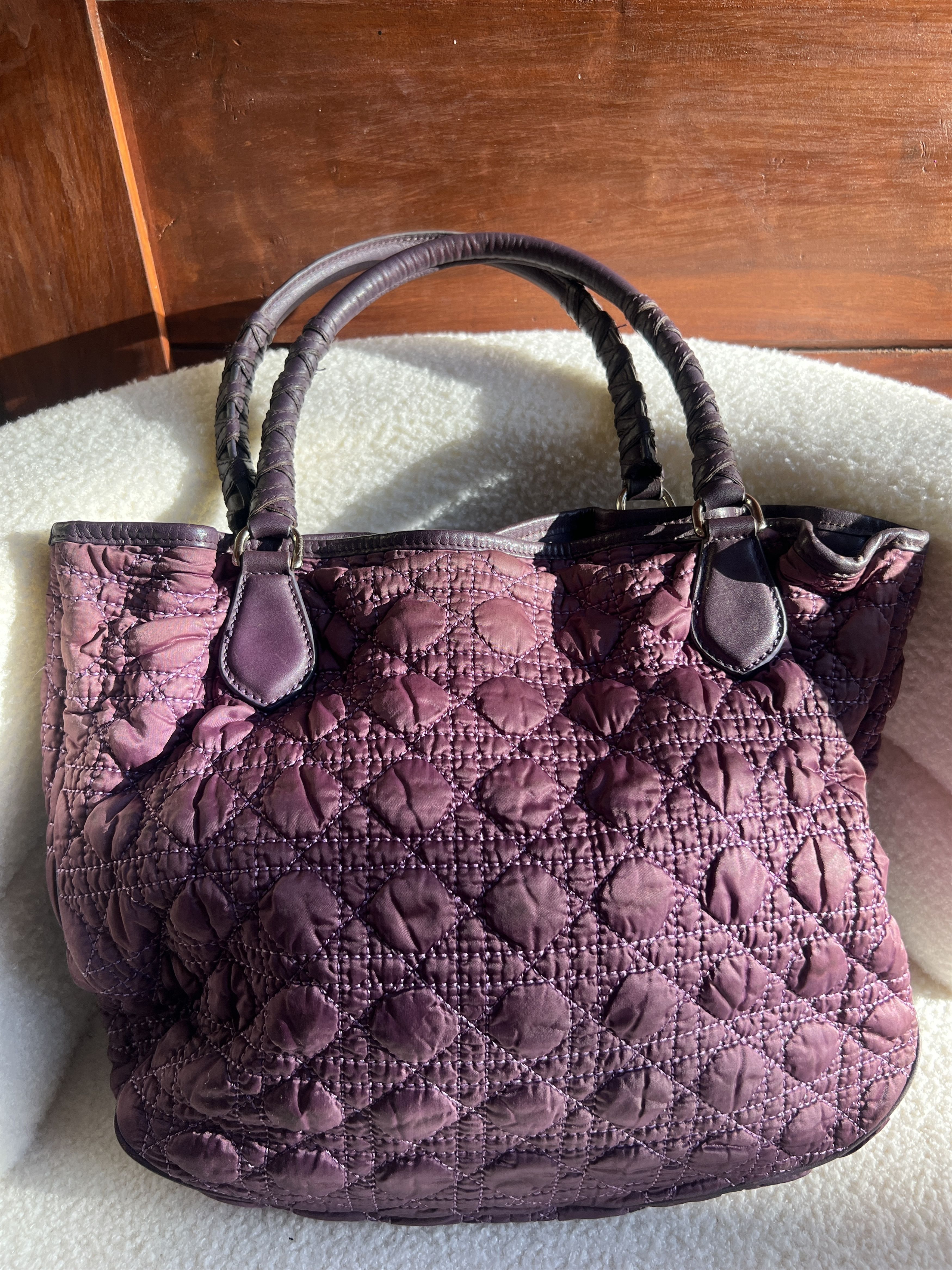 Dior Dior Cannage Quilted Nylon Handbag Size ONE SIZE - 2 Thumbnail