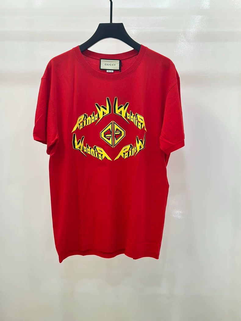 Gucci Gucci Red logo loose T-shirt top 2501-Nextarrow Size US L / EU 52-54 / 3 - 1 Thumbnail