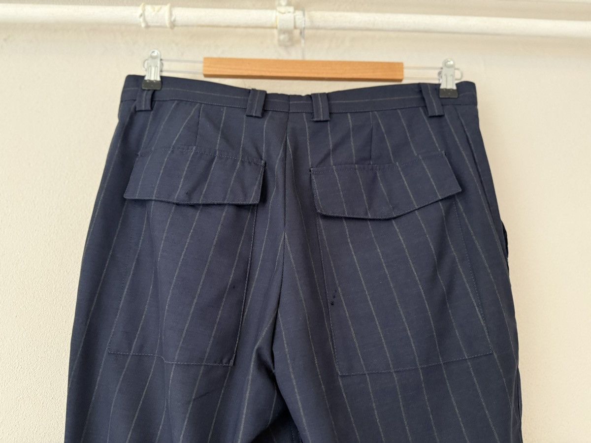 Brunello Cucinelli Brunello Cucinelli Navy Pinstripe Wool Trousers Size US 34 / EU 50 - 7 Thumbnail