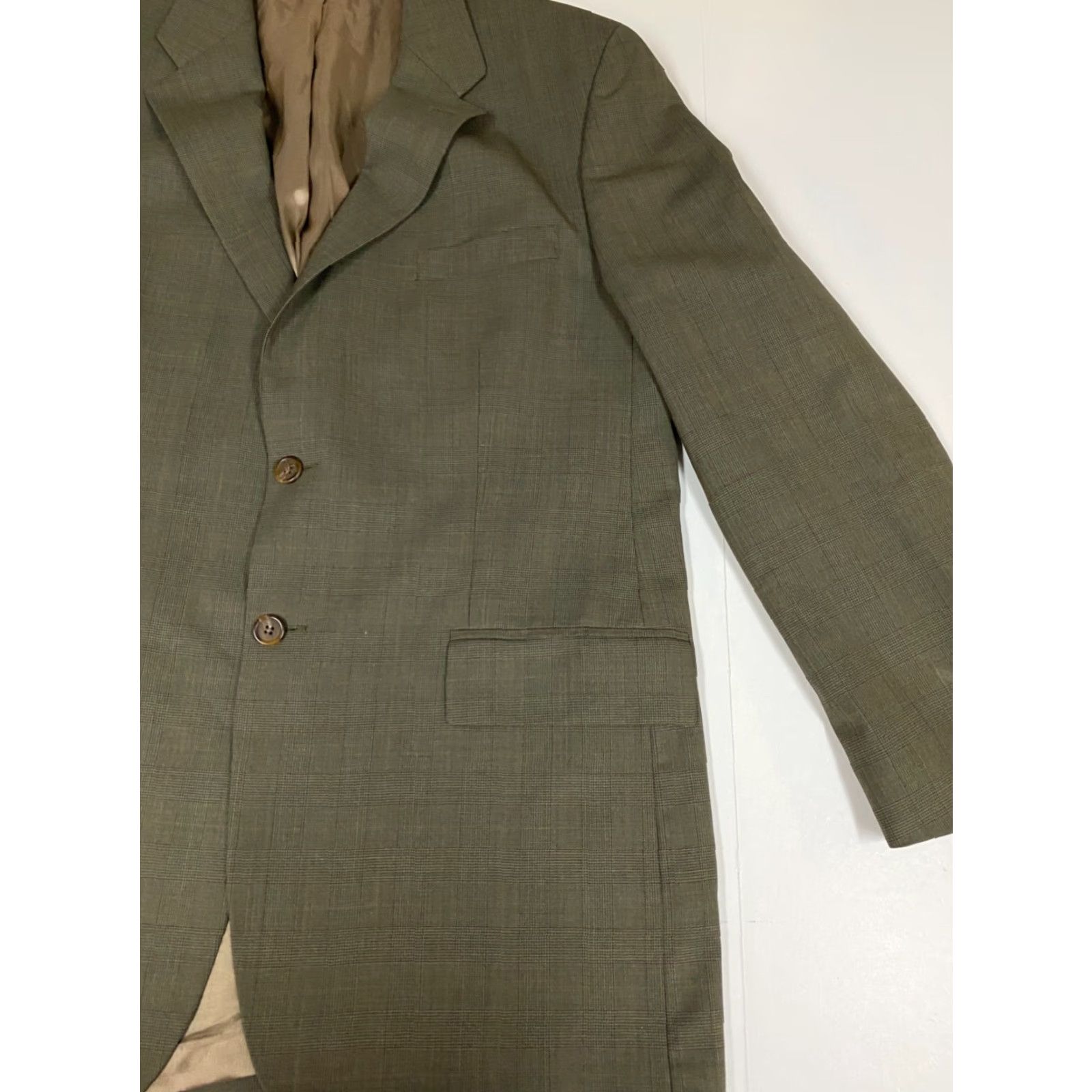 Chaps Chaps Ralph Lauren Blazer Mens 43 Brown Wool two Button Size 46R - 6 Thumbnail