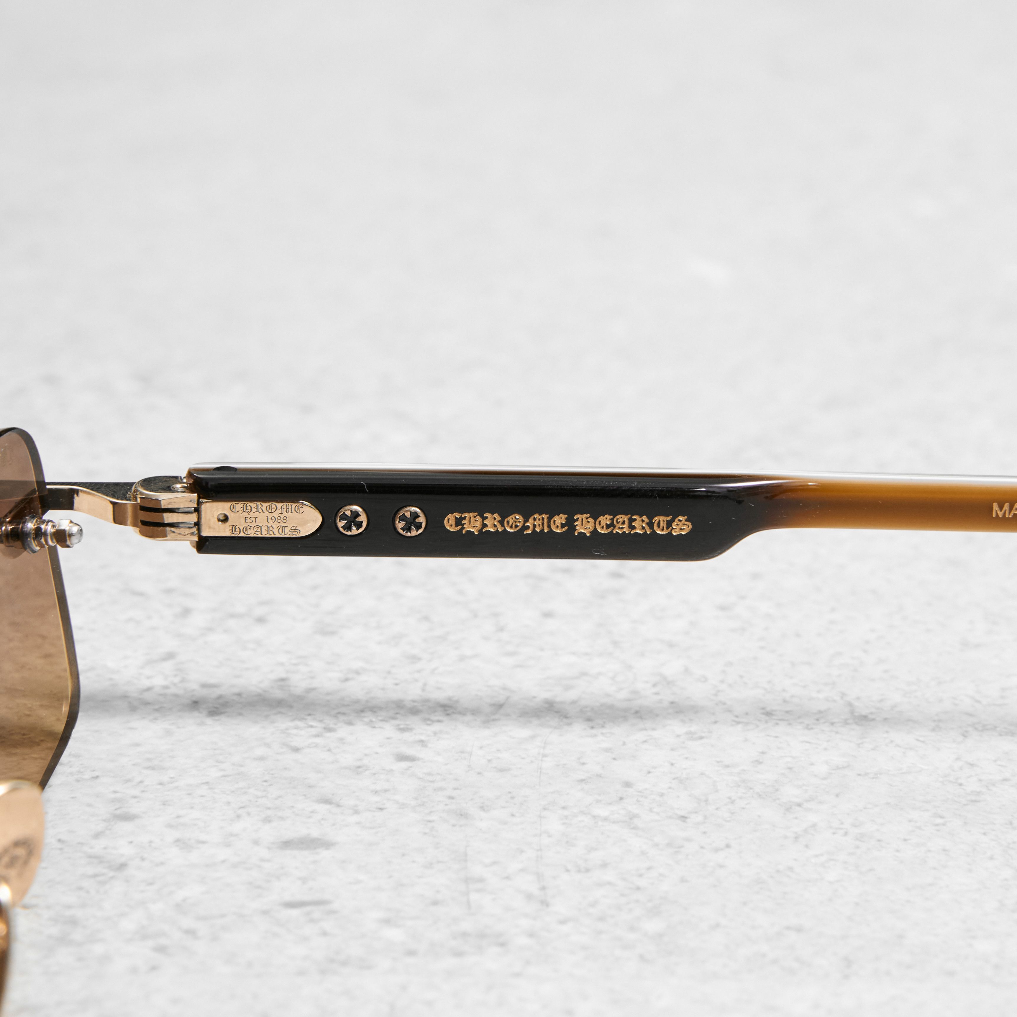 Chrome Hearts CHROME HEARTS DEEP I GOLD PLATED/BROWN BONE BROWN Size ONE SIZE - 3 Thumbnail