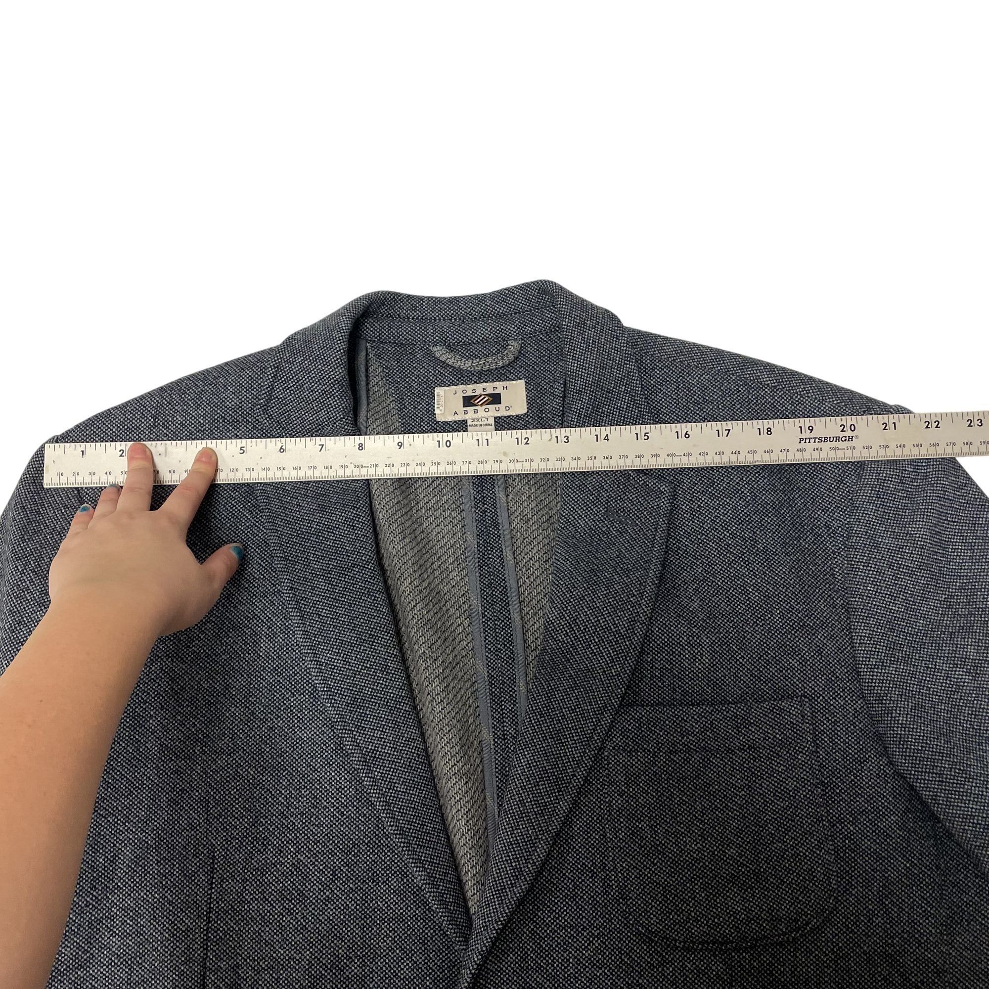 Joseph Abboud Joseph Abboud Men's Blue Birdseye Sport Coat SURGEON CUFF Bl Size 44L - 10 Thumbnail