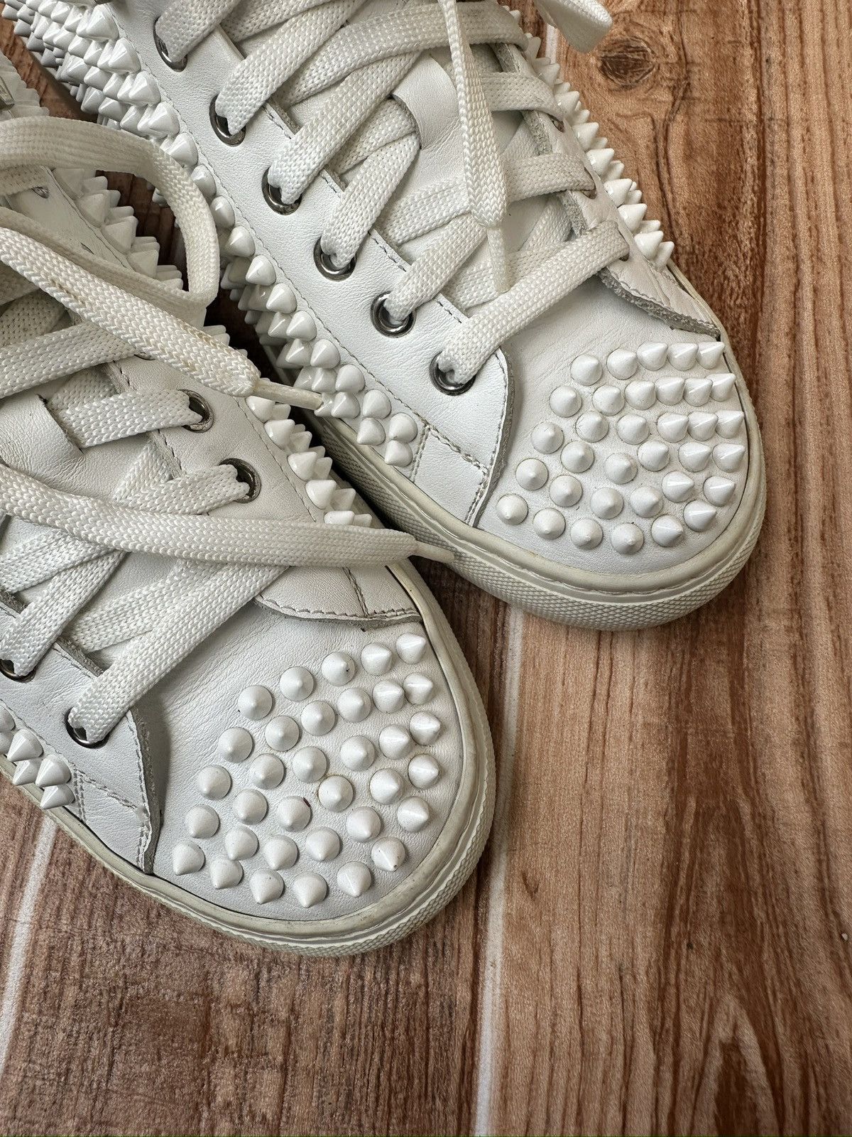 Philipp Plein Philipp Plein 78 Studded Spiked White Low Top Trainers Size US 9 / EU 42 - 12 Thumbnail