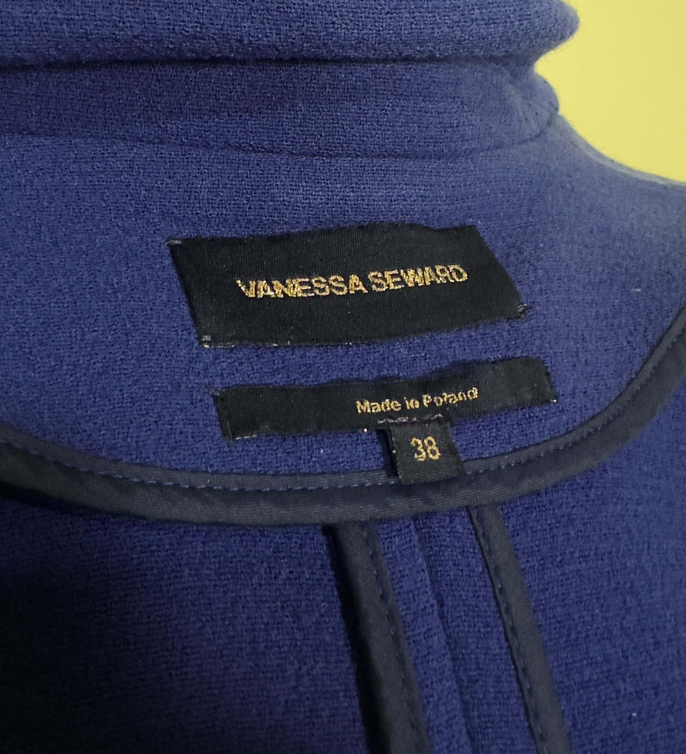 Vanessa Seward Blue Wool Coat Size S / US 4 / IT 40 - 7 Thumbnail