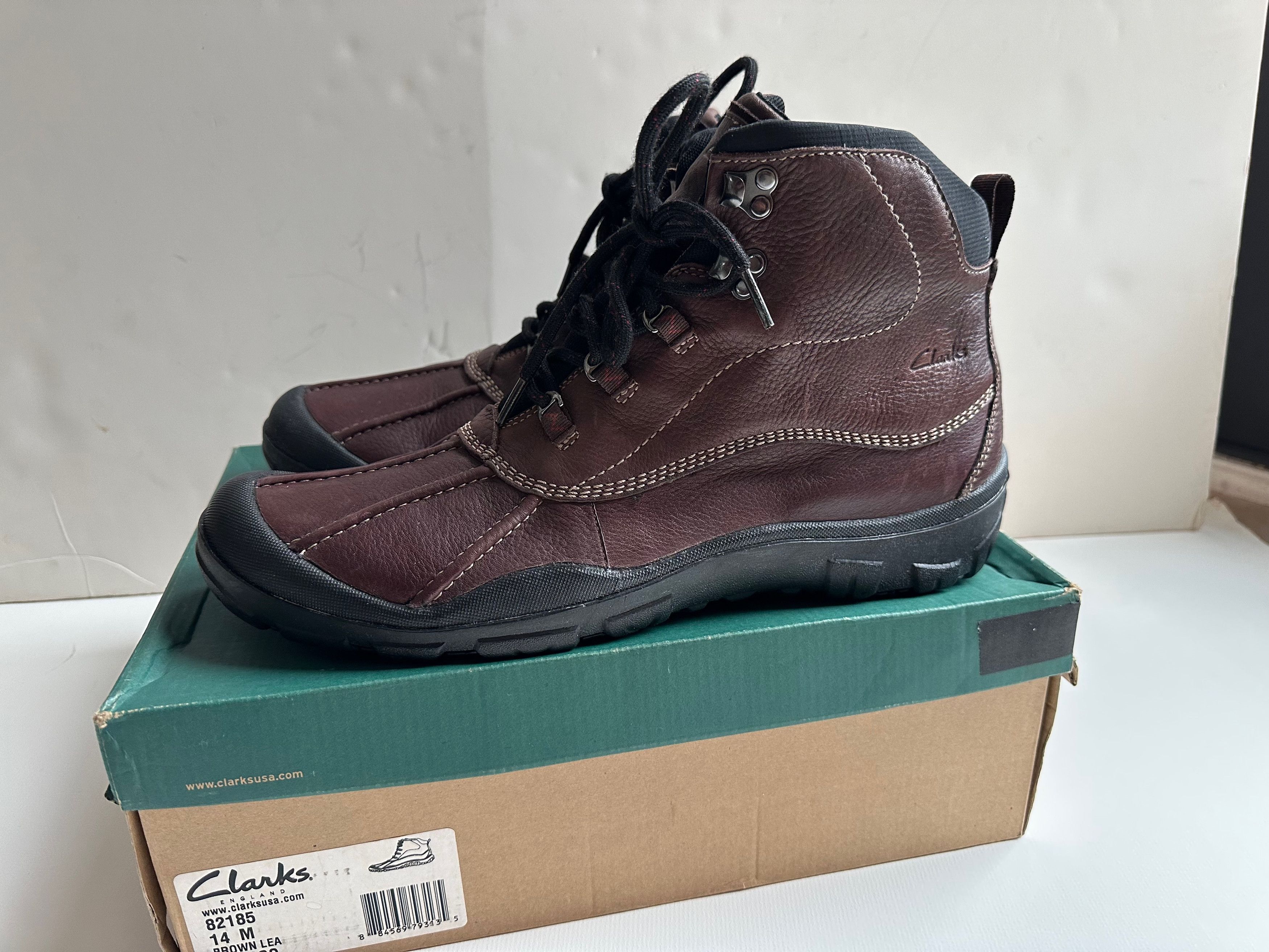 Clarks Clarks Leather Fidalgo Waterproof Boots - Brown - Size 14 Size US 14 / EU 47 - 1 Thumbnail