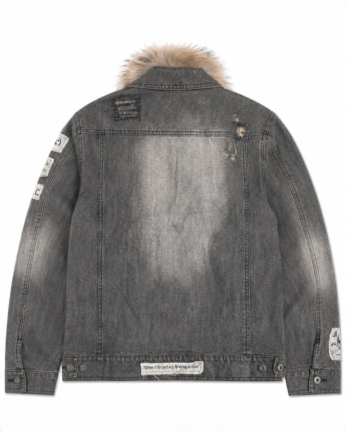 If Six Was Nine IN THE ATTIC fur denim jacket Size US M / EU 48-50 / 2 - 2 Thumbnail