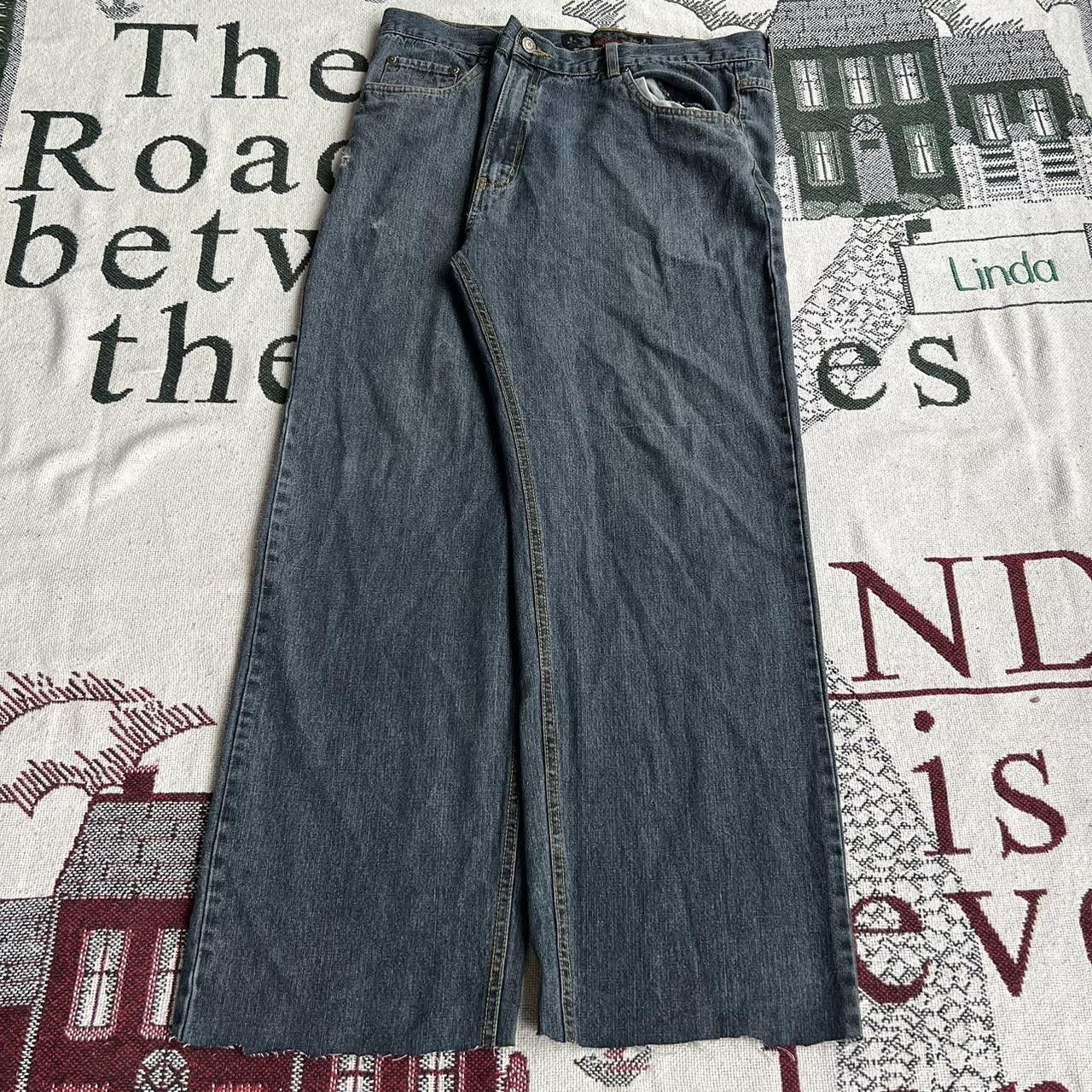 Airwalk Vintage 2000s/Y2K Dark Wash Airwalk Grunge Skater Denim Jeans ! Size US 35 - 3 Thumbnail