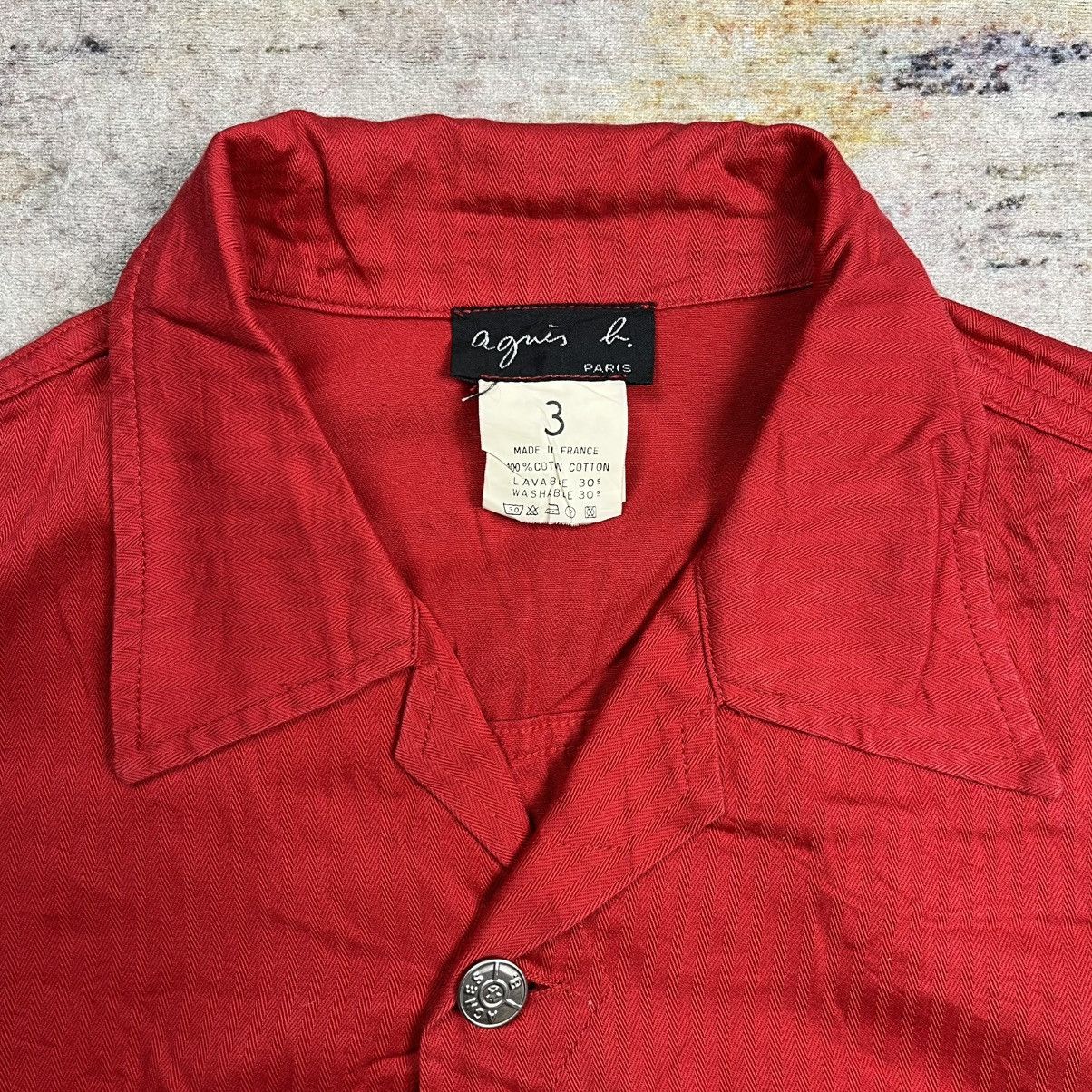 agnes b. Vintage Agnes B herringbone cropped trucker jacket Size M / US 6-8 / IT 42-44 - 5 Thumbnail