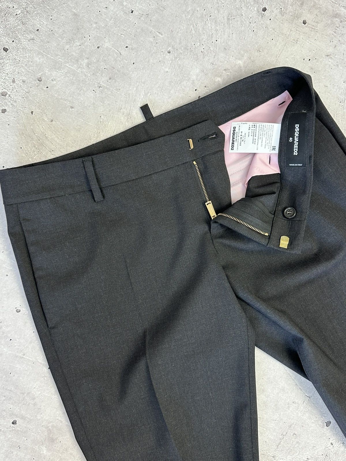 Dsquared2 D2 Dsquared2 Grey Wool Ankle Zip Made in Italy Pants Size 27" / US 4 / IT 40 - 8 Thumbnail