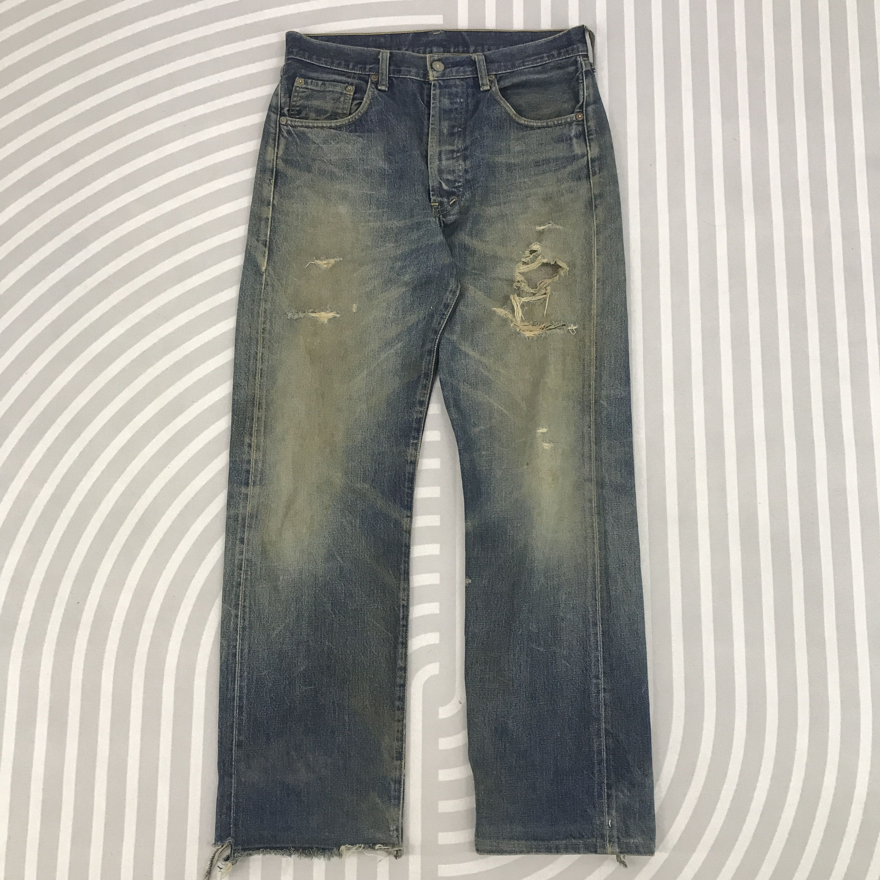 Levi's × Levi's Vintage Clothing Vintage Levi's Big E Japan Distressed Denim pants Size US 32 / EU 48 - 1 Thumbnail
