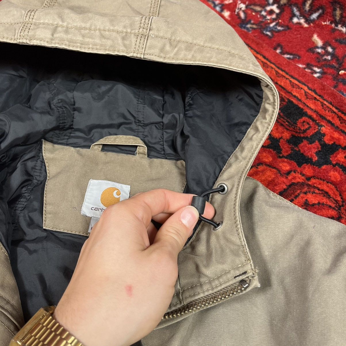 Carhartt Vintage Carhartt Hooded Quick Duck Jacket Thinsulate Size US L / EU 52-54 / 3 - 12 Thumbnail