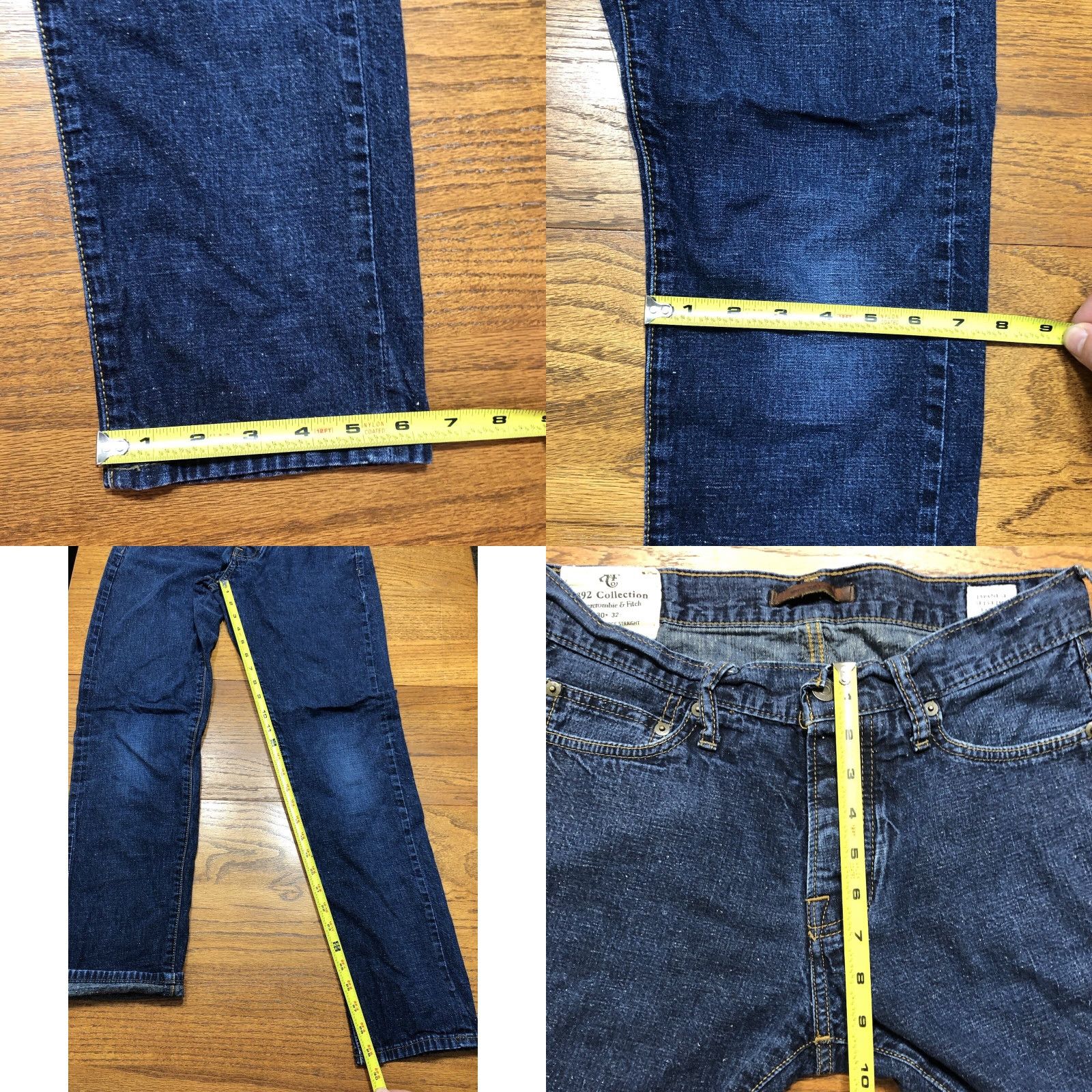 Abercrombie & Fitch Abercrombie & Fitch Jeans Selvedge Straight Japanese Denim 5-Pocket Button Blue 90s Mens 30x32 Vintage No Size US 30 / EU 46 - 9 Thumbnail