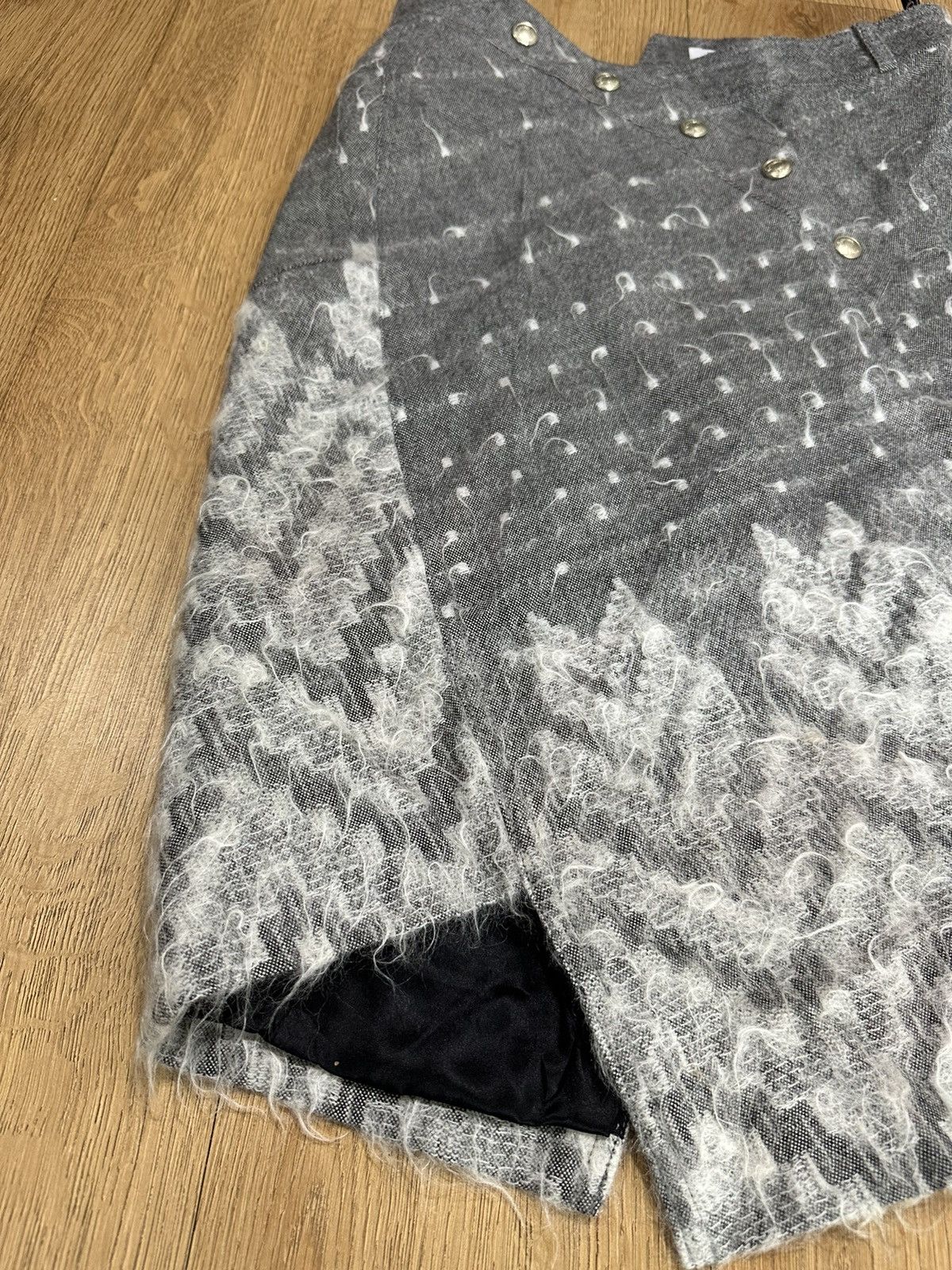 Christian Dior Monsieur × Dior Christian Dior Mohair and Wool Asymmetrical Skirt, 2000s Size 27" / US 4 / IT 40 - 3 Thumbnail