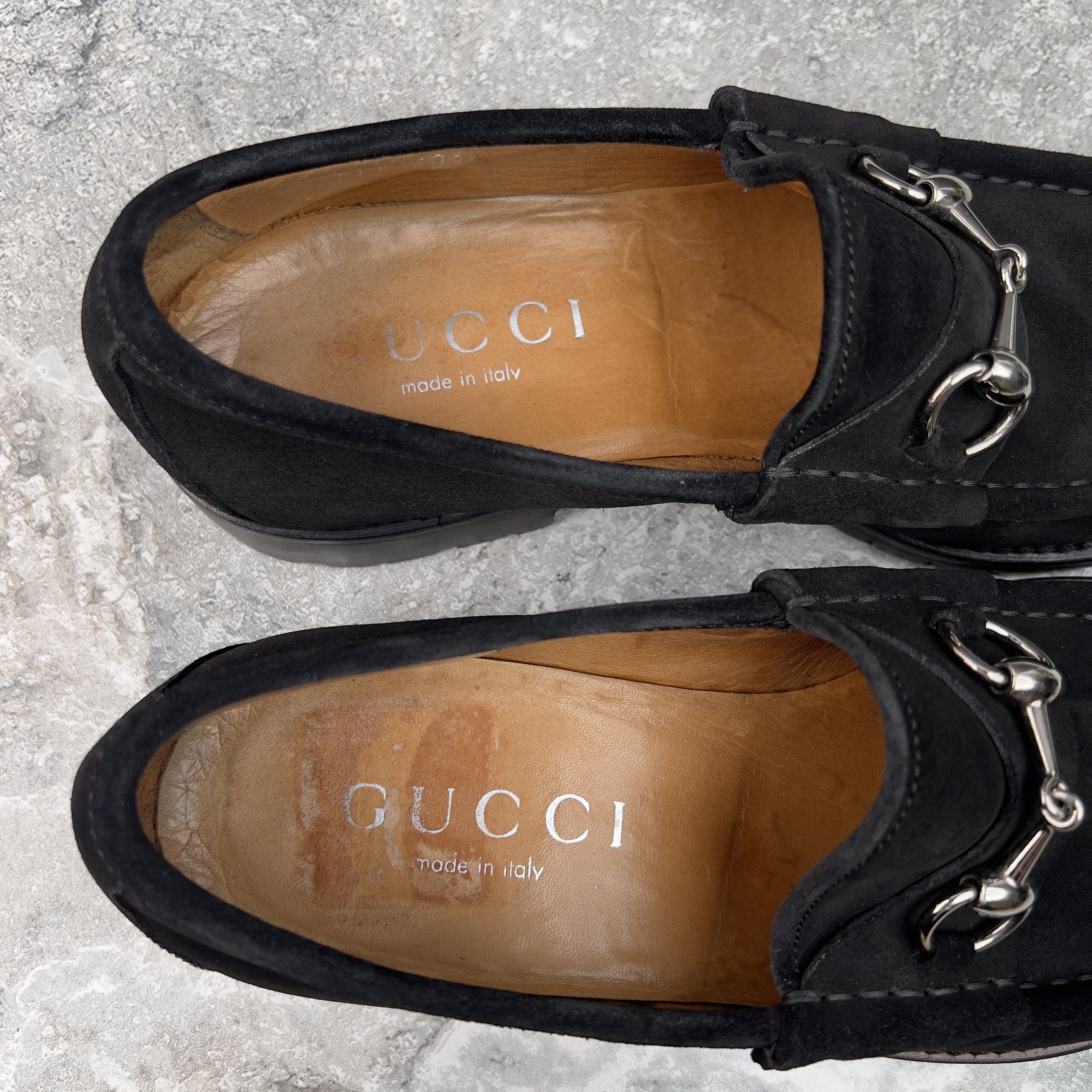 Gucci Sylke Horsebit Loafers Black Suede Size US 8 / EU 41 - 8 Thumbnail