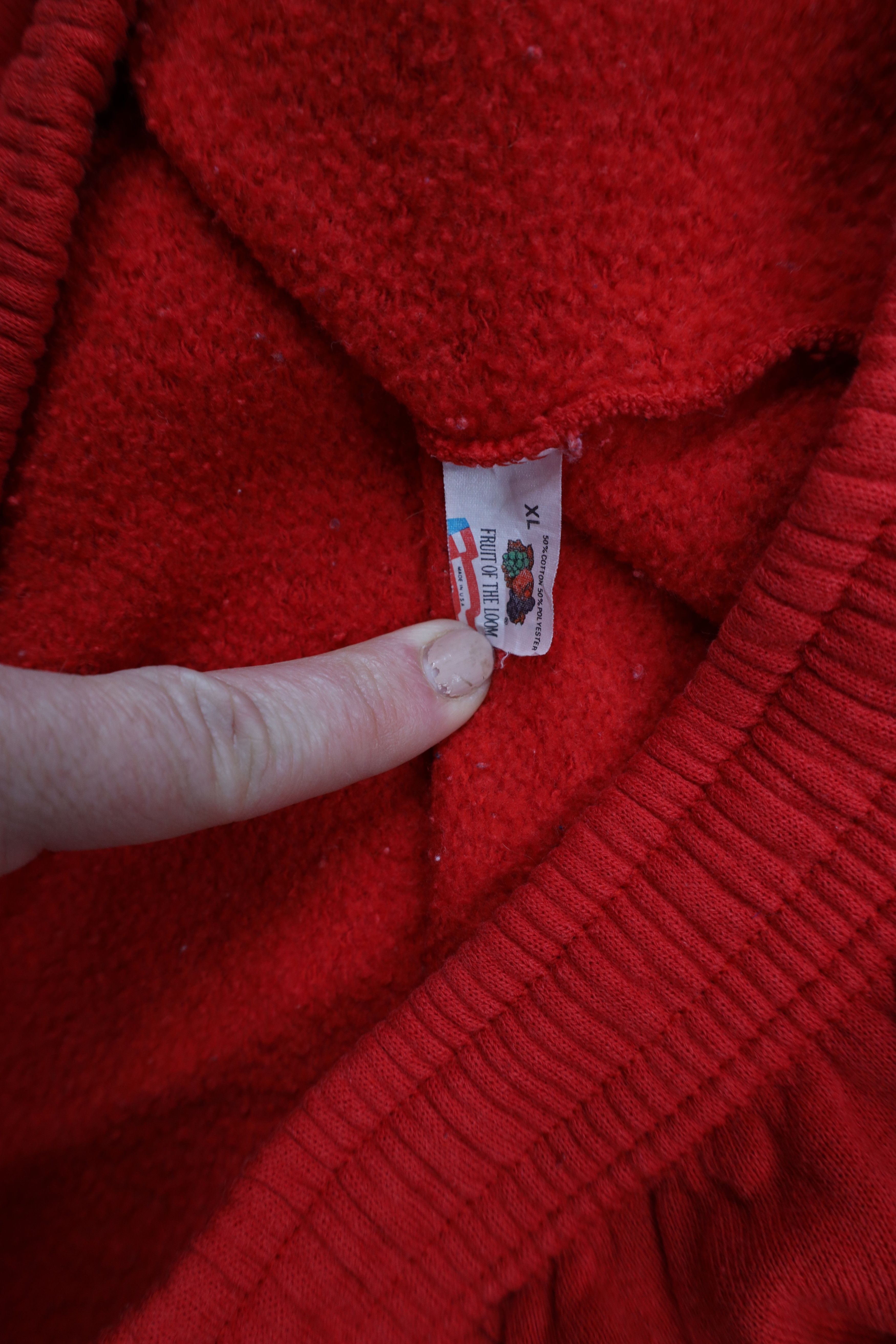 Vintage Vintage 90s Streetwear Paw Print Sweatpants Joggers Red USA Size US 38 / EU 54 - 4 Thumbnail