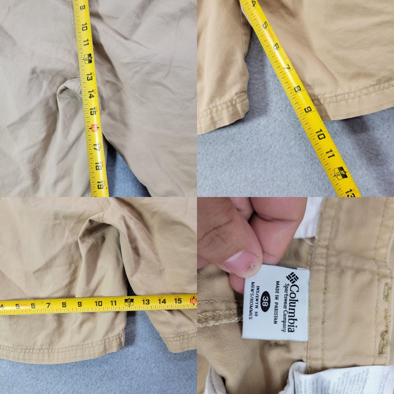 Vintage Columbia Cargo Shorts Mens 38 Khaki Cotton Utility Pockets Hiking Outdoor Trail Beige Shorts Mens Cargo Short 38 Inseam 10 Size US 38 / EU 54 - 8 Thumbnail