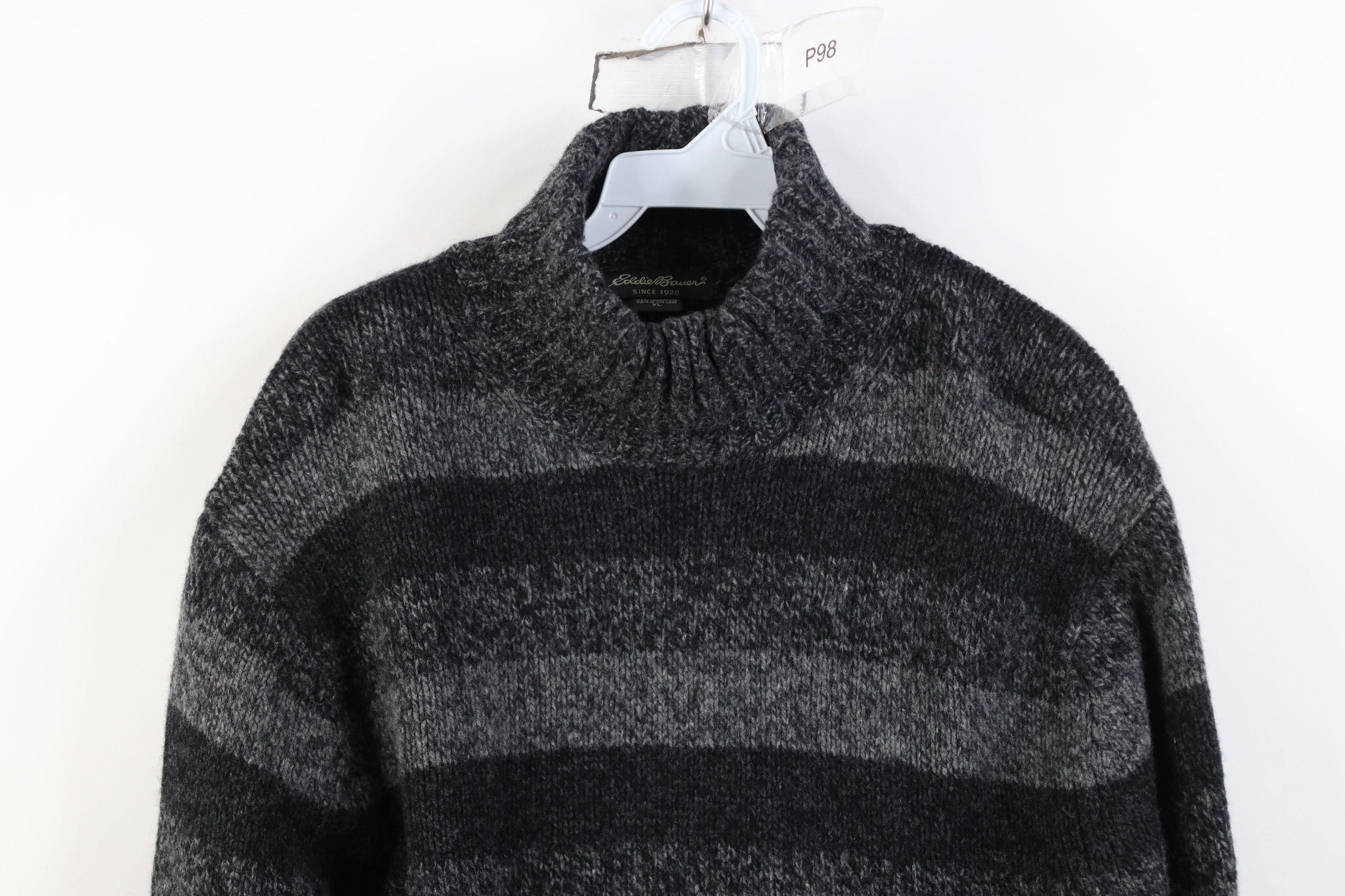 Eddie Bauer Vintage Eddie Bauer Block Lambswool Knit Turtleneck Sweater Size US XL / EU 56 / 4 - 2 Thumbnail