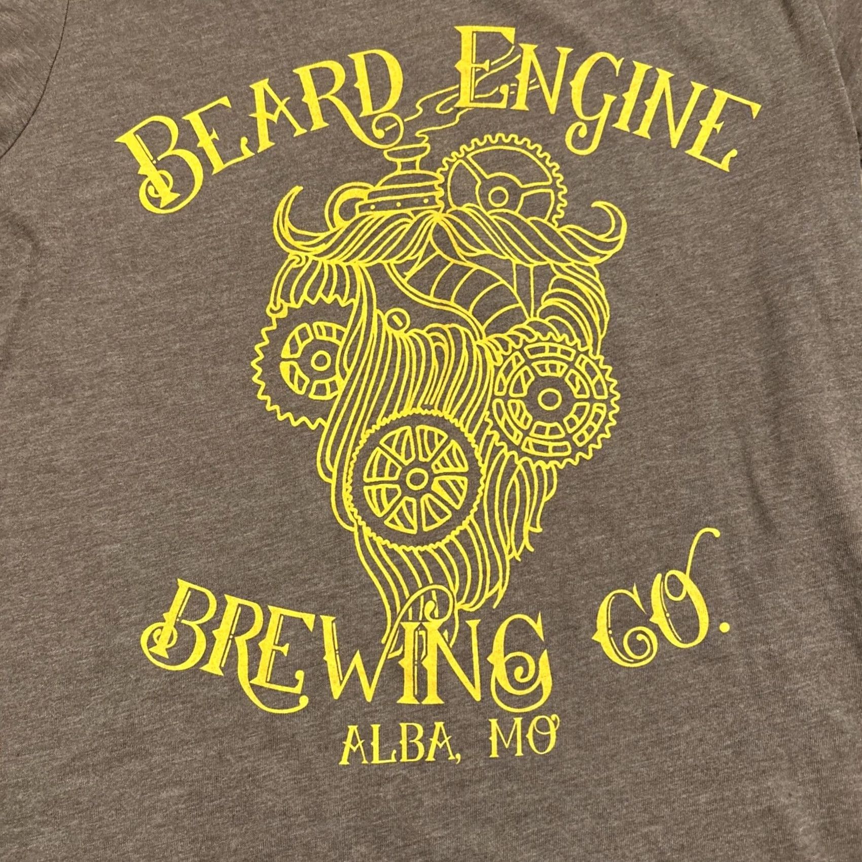 Vintage Beard Engine Brewing Company T Shirt Alba Missouri S Brown Mens EUC Size US S / EU 44-46 / 1 - 2 Thumbnail