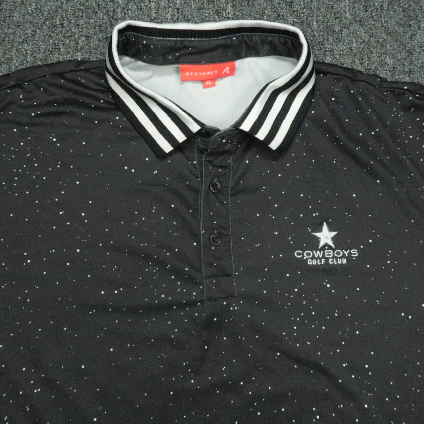 Vintage Redvanly Polo Shirt Mens XL Black Dallas Cowboys Golf Tennis Performance Size US XL / EU 56 / 4 - 2 Thumbnail