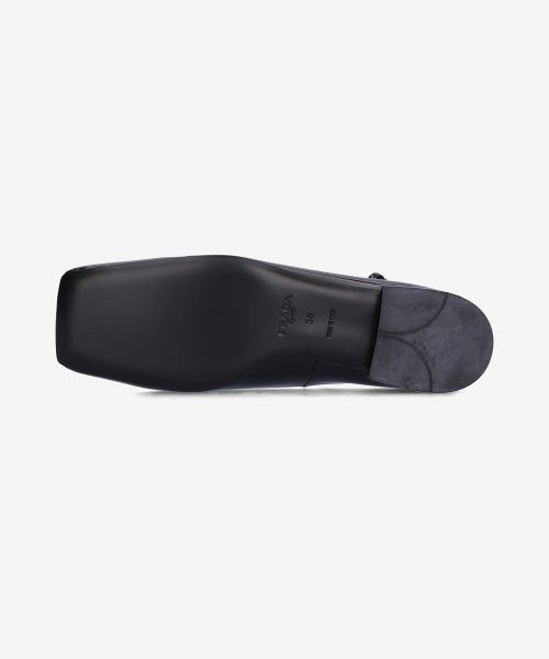 Prada o1w1db11124 Triangle Logo Patience Leather Ballerina Black Size US 6 / IT 36 - 4 Thumbnail