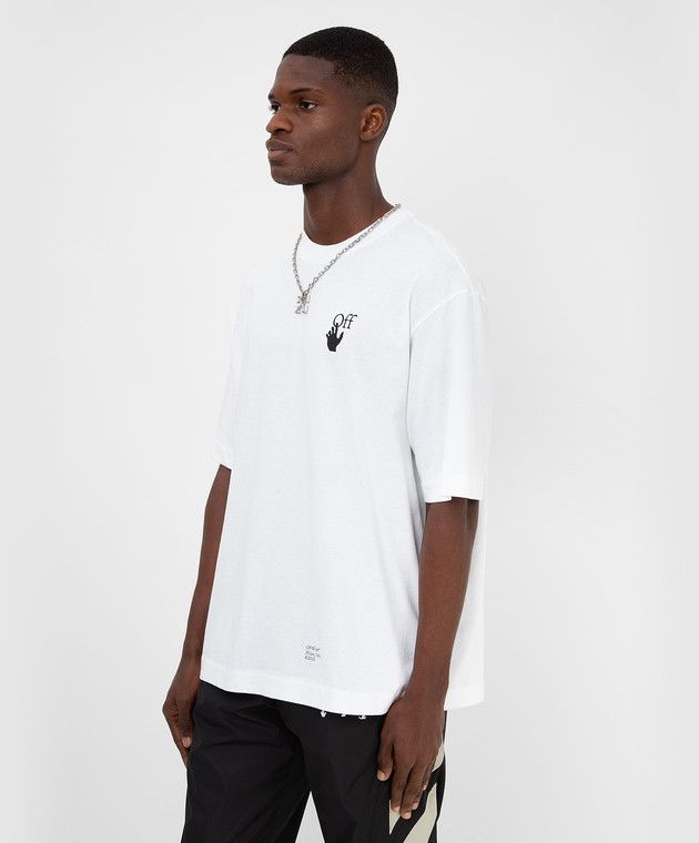 Off-White White Caravaggio Arrows Oversized Skate T-Shirt Size US XL / EU 56 / 4 - 4 Thumbnail
