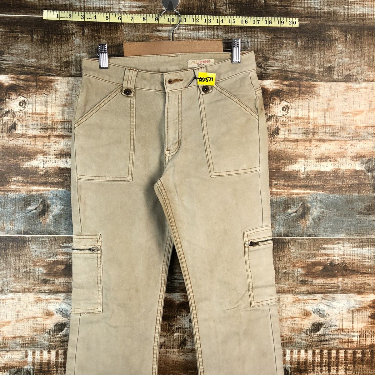Japanese Brand Ru Jeans Brown Cargo Multipocket Pants #A2527 Size 27" / US 4 / IT 40 - 4 Thumbnail