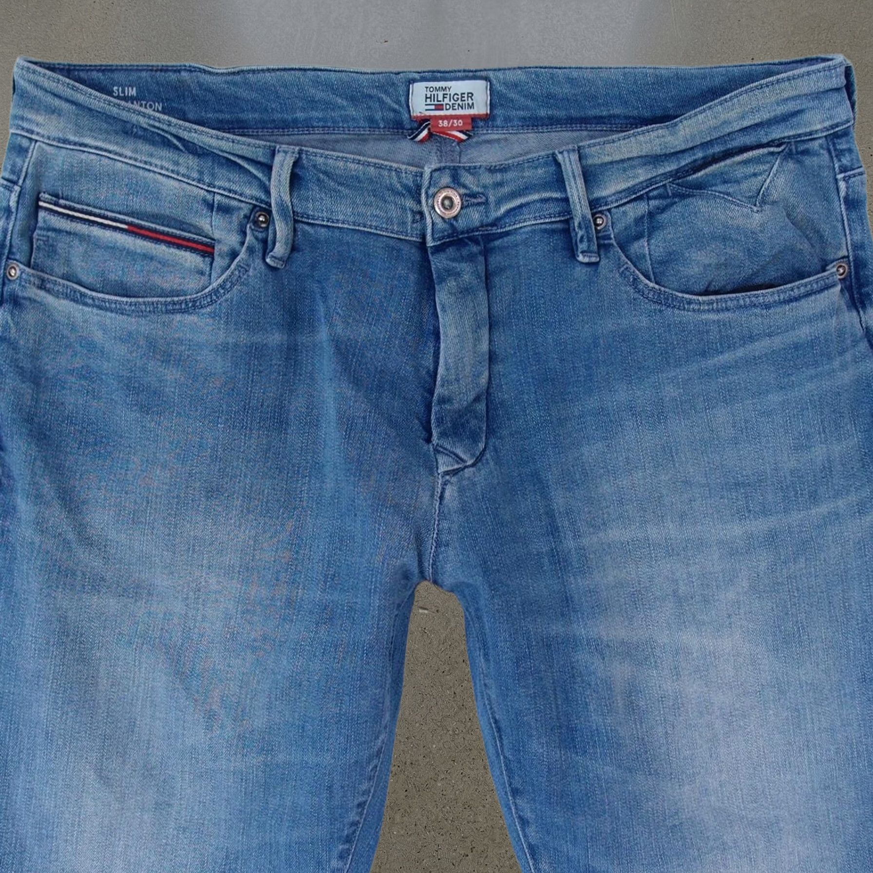 Tommy Hilfiger Scanton Slim Jeans Mens Blue Slim Straight Stretch W38 L30 W37, Men's