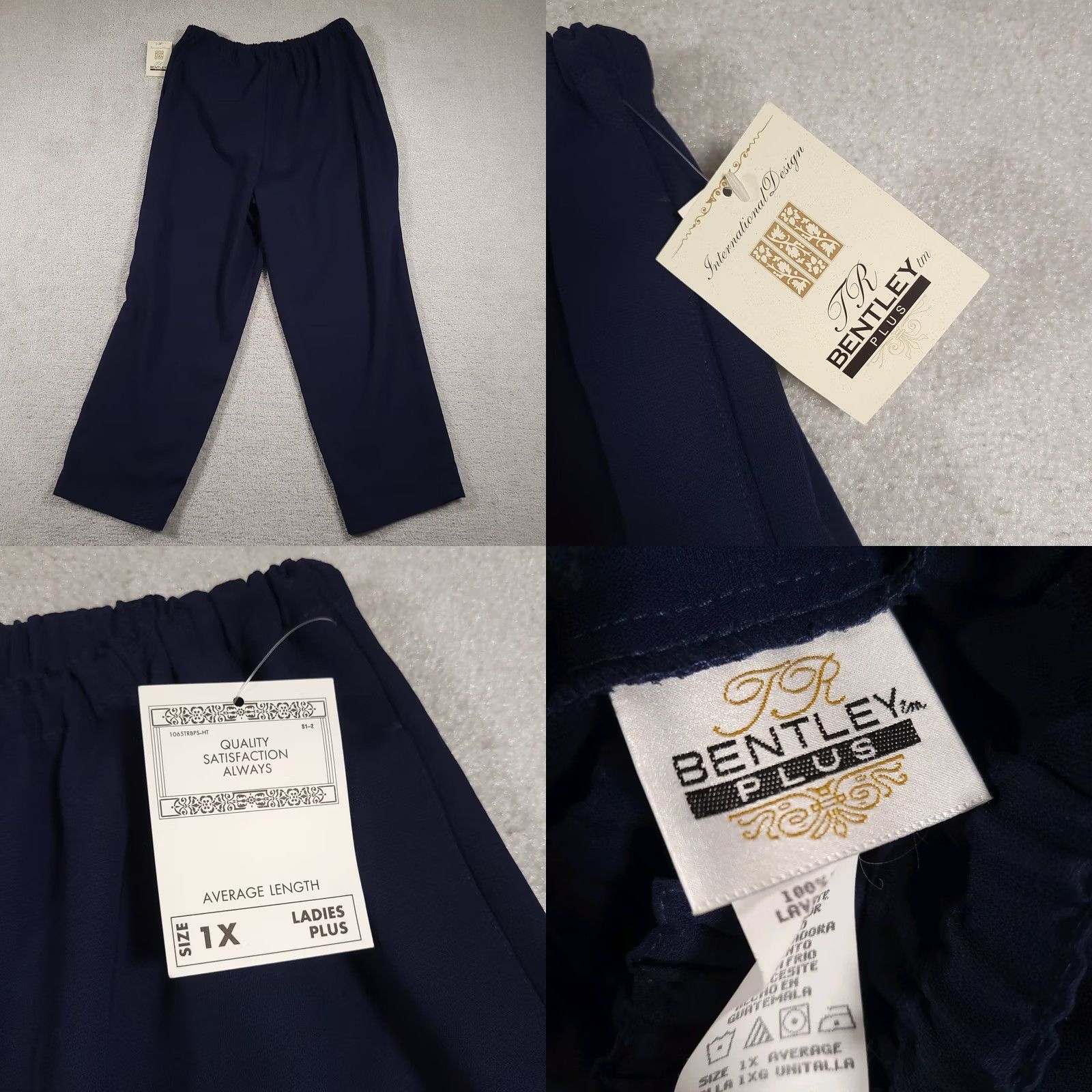 Vintage VINTAGE 90s Bentley Plus Pants Womens 1X Blue Pull On Pockets Cottagecore Straight Pants Womens 1X Blue 1990s Bentley + Pants Mens Womens Girls Size 40" / US 18 - 9 Thumbnail
