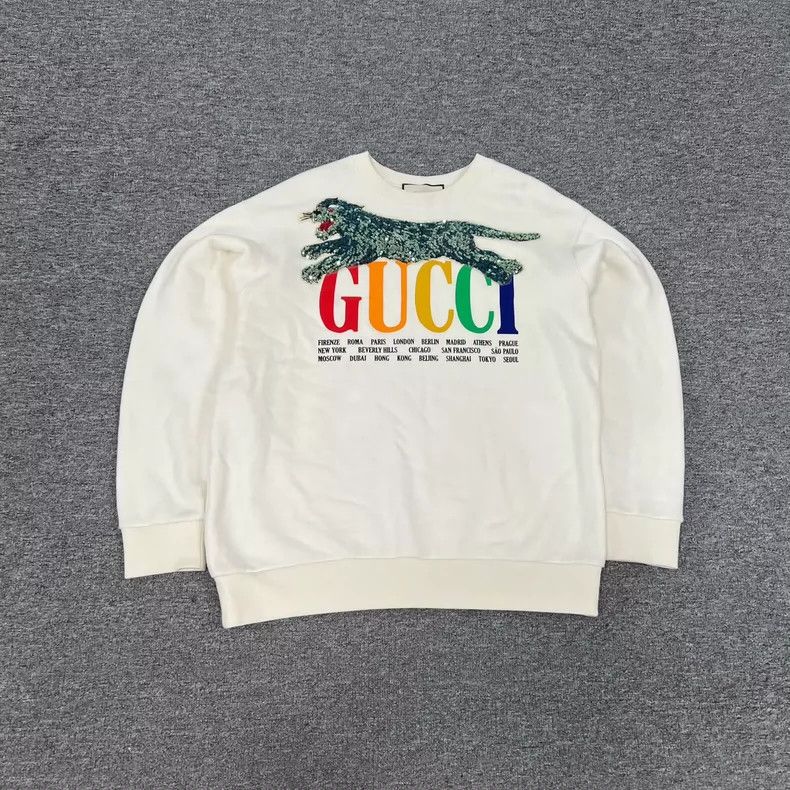 Gucci Gucci Sequin Large Logo Poolover Sweatshirt 2502-Nextarrow Size US M / EU 48-50 / 2 - 2 Thumbnail