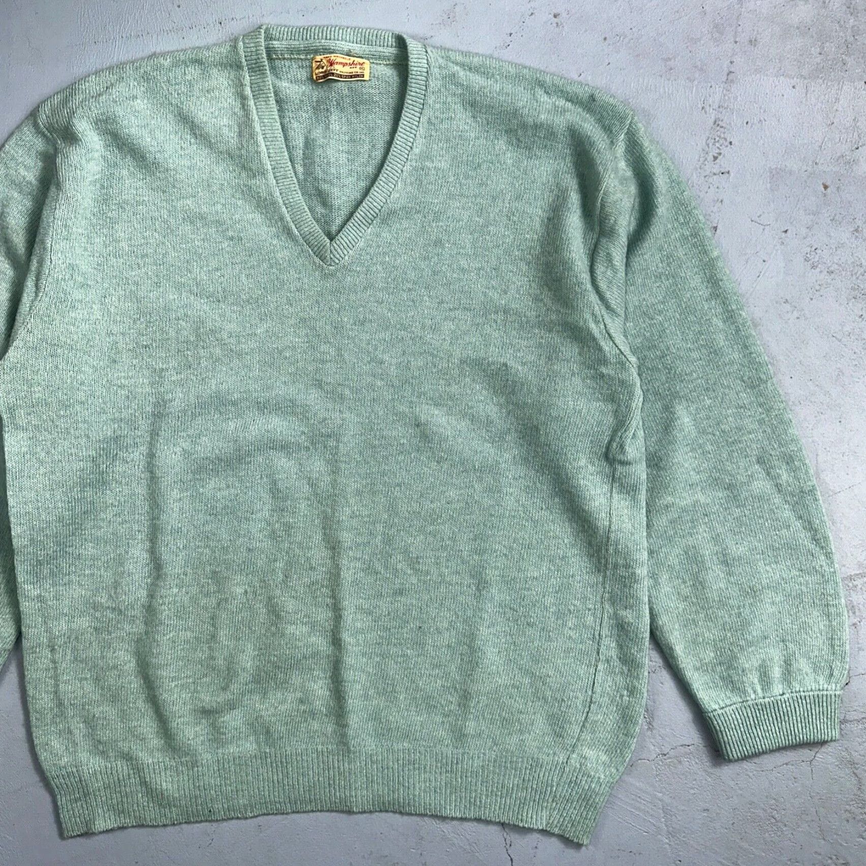 Altea VINTAGE Lord Jeff Knit Shirt 1950s Rockabilly Teal Green XL Men’s Wool Knit 1950s Lord Jeff Mens XL Teal Green Rockabilly Knit Shirt Size US XL / EU 56 / 4 - 2 Thumbnail